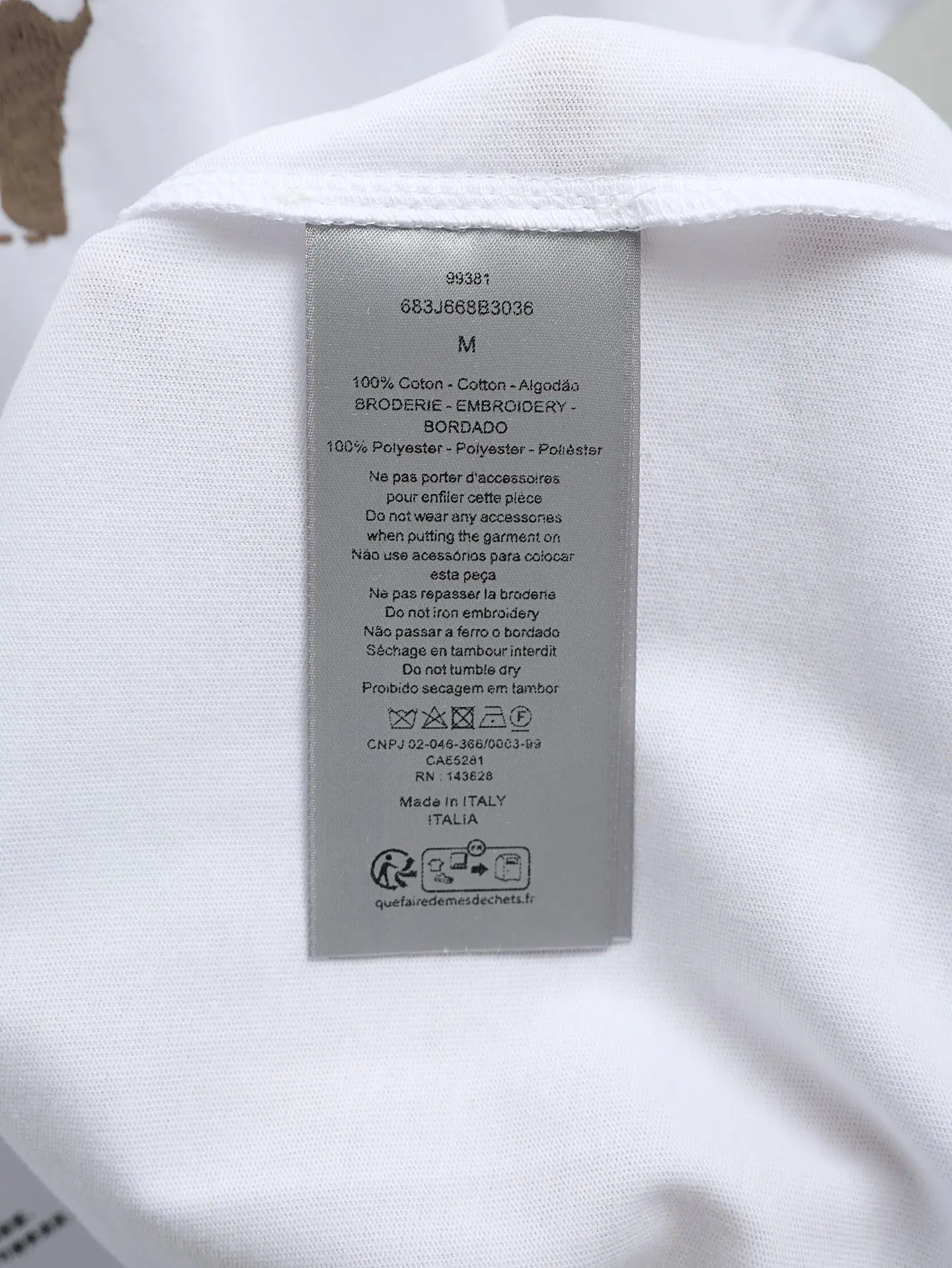 Embroidered Logo Cotton Jersey T-Shirt D16521944 — view 10
