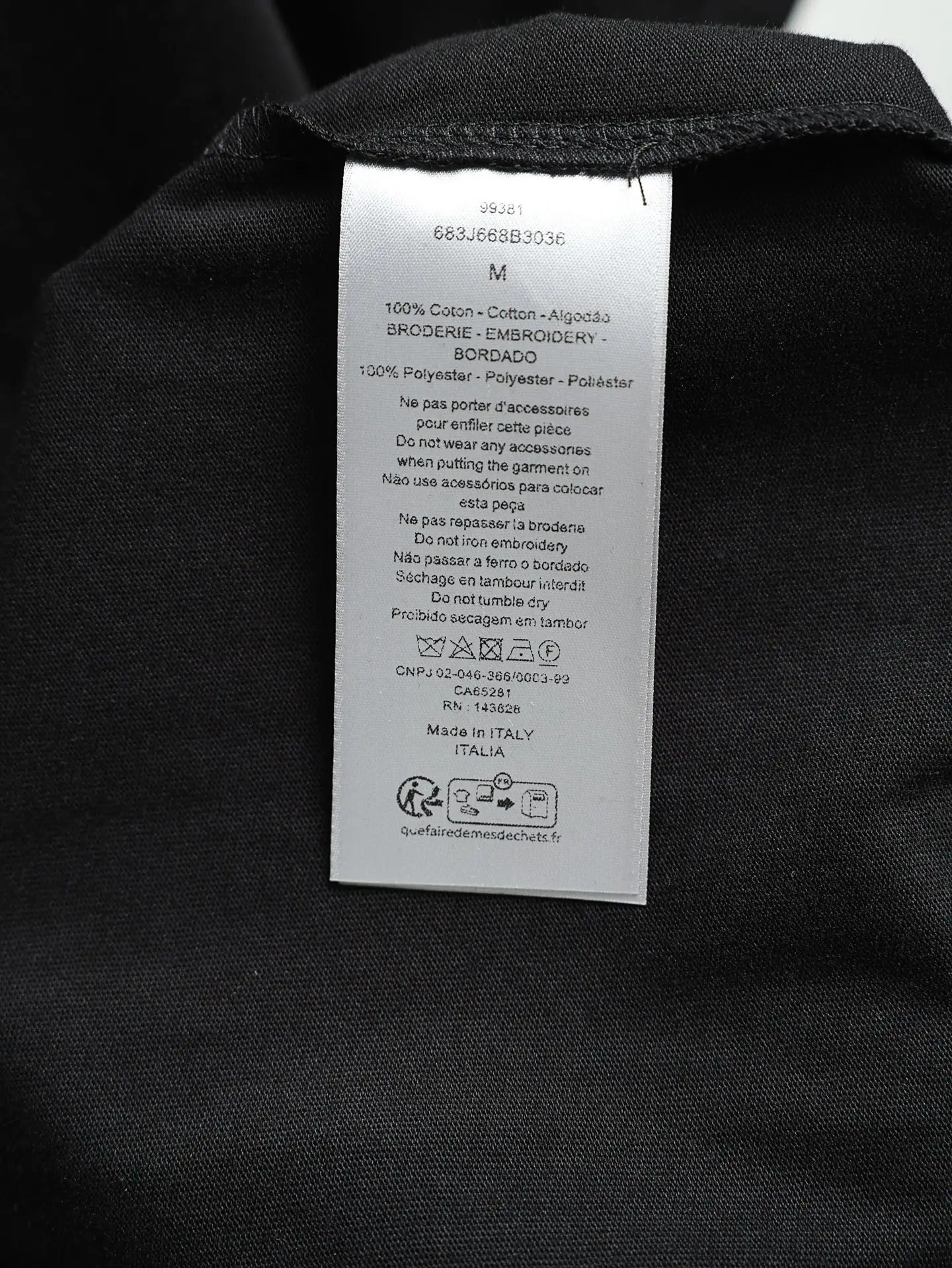 Embroidered Logo Cotton Jersey T-Shirt D16521943 — view 10