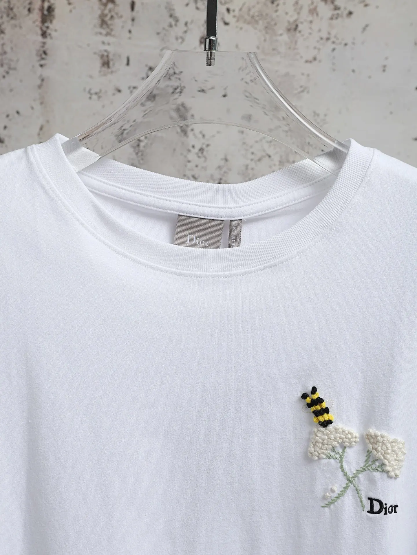 Bee Embroidery Cotton Jersey T-Shirt D17021916 — view 5