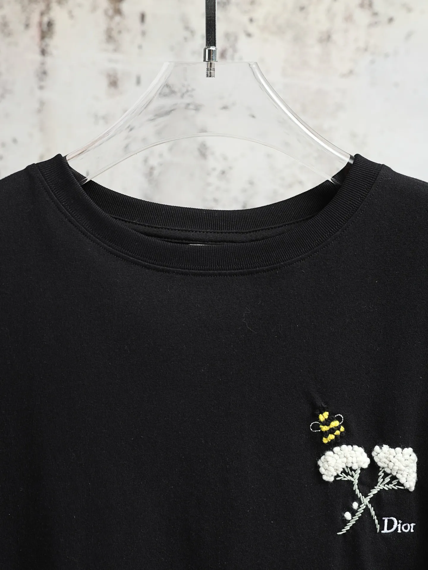 Embroidered Bee and Floral Cotton T-Shirt D17021915 — view 4