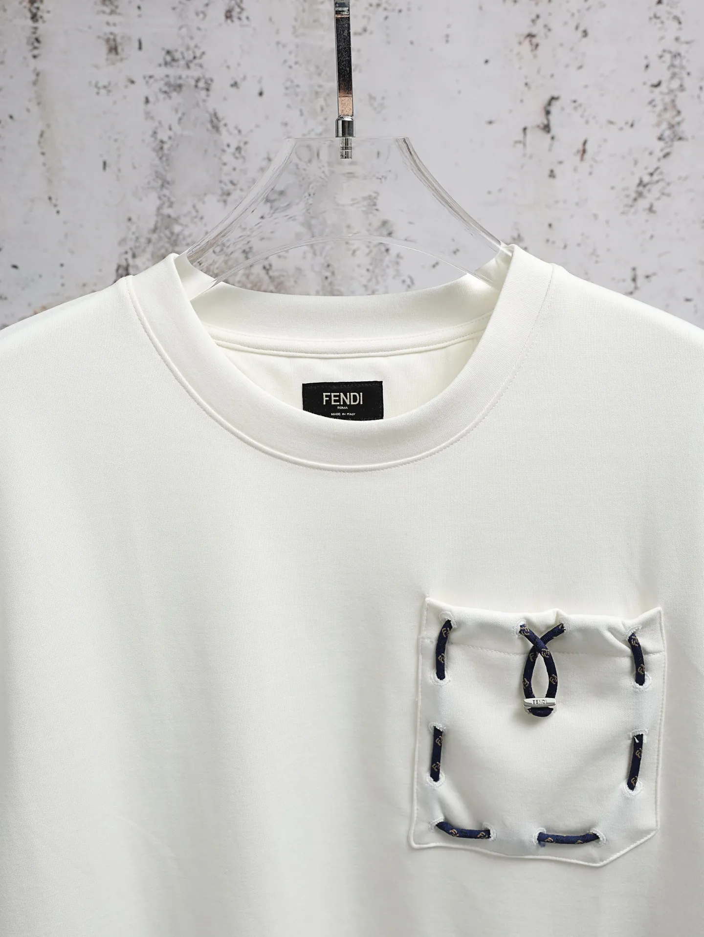 Drawstring Pocket Cotton-Jersey T-Shirt D17521931 — view 4