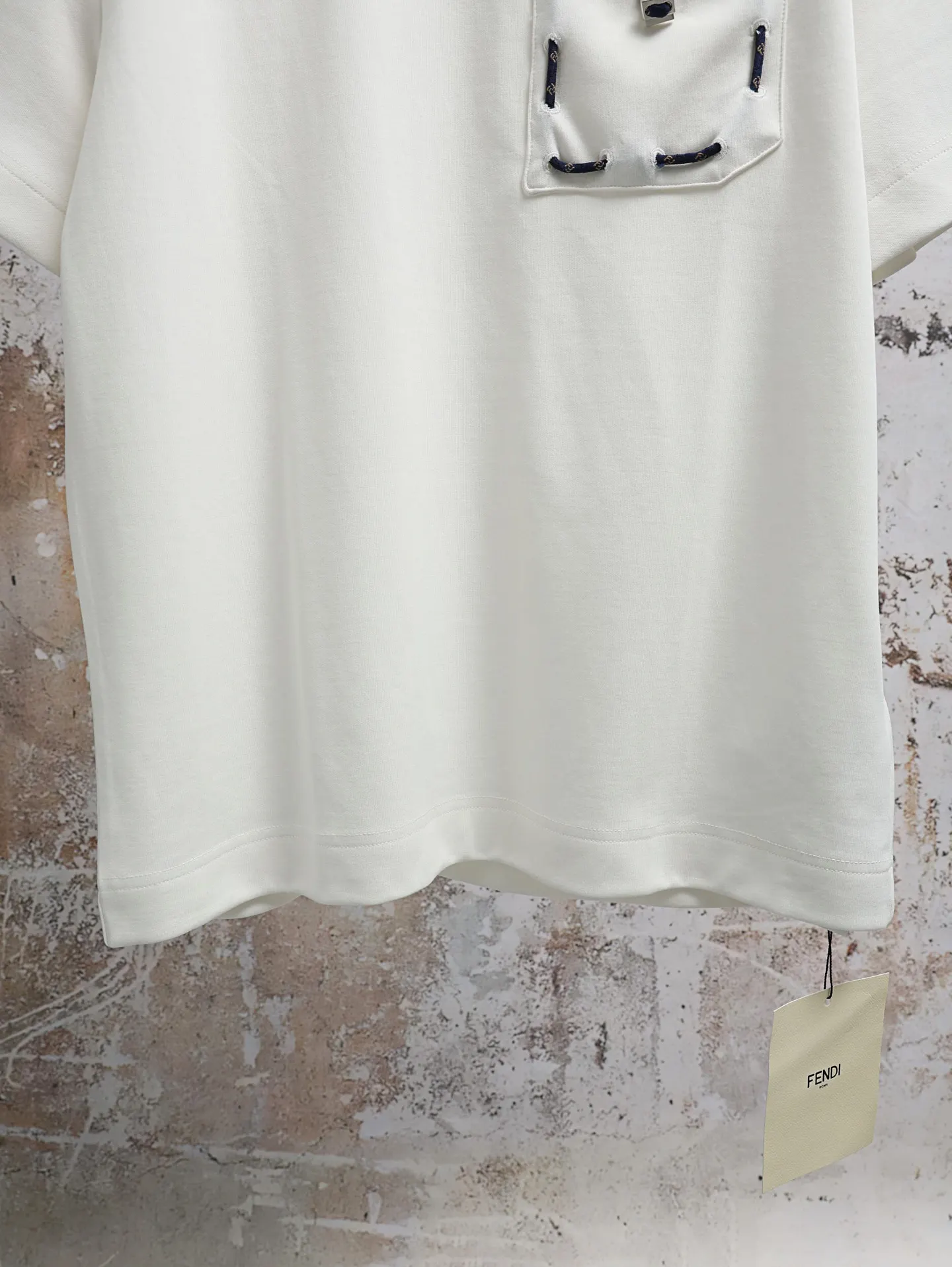 Drawstring Pocket Cotton-Jersey T-Shirt D17521931 — view 6
