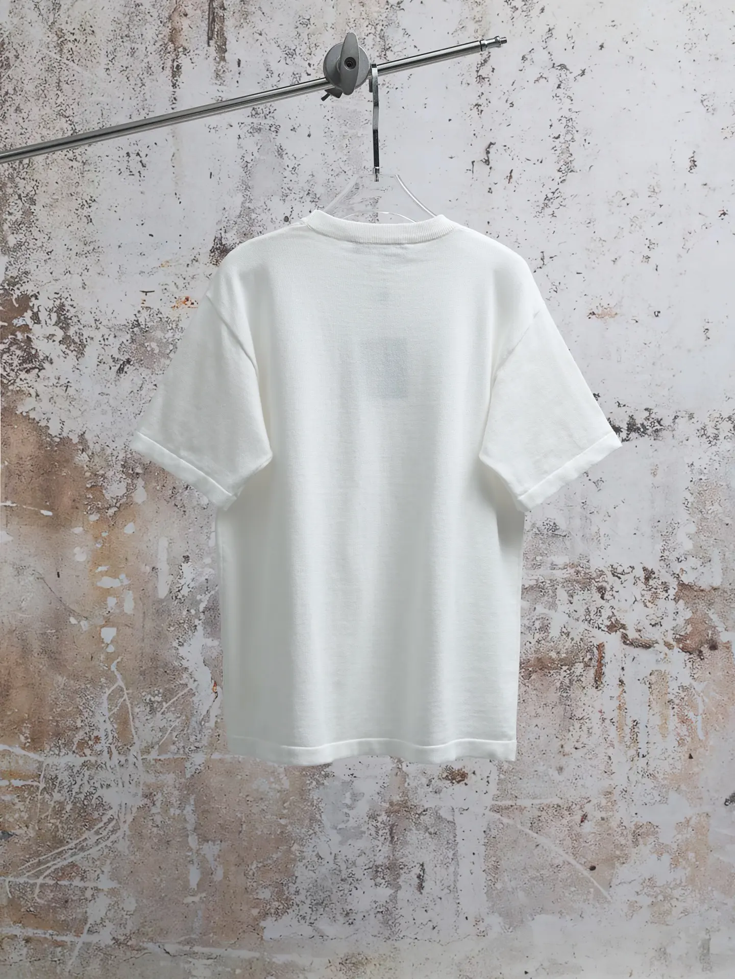 Leather Patch Cotton Knit T-Shirt D19021934 — view 2