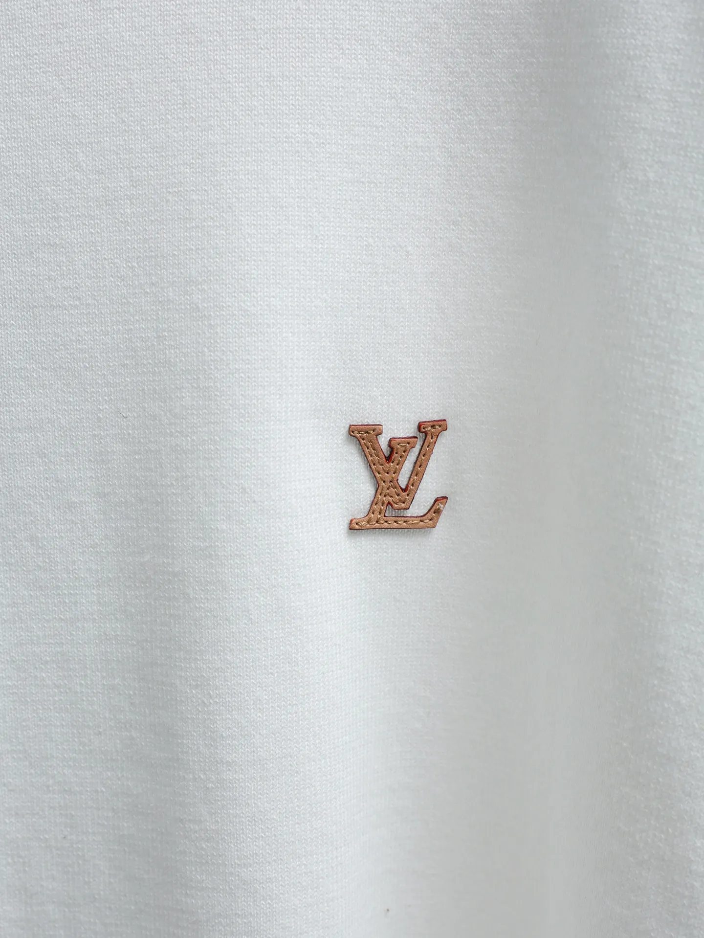 Leather Patch Cotton Knit T-Shirt D19021934 — view 3