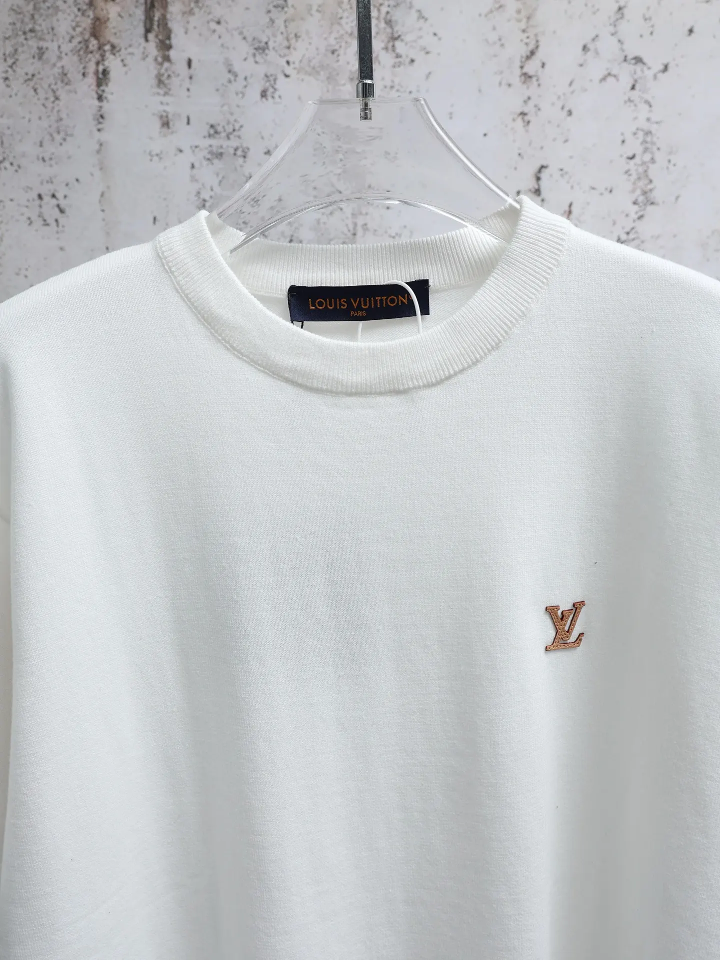 Leather Patch Cotton Knit T-Shirt D19021934 — view 4