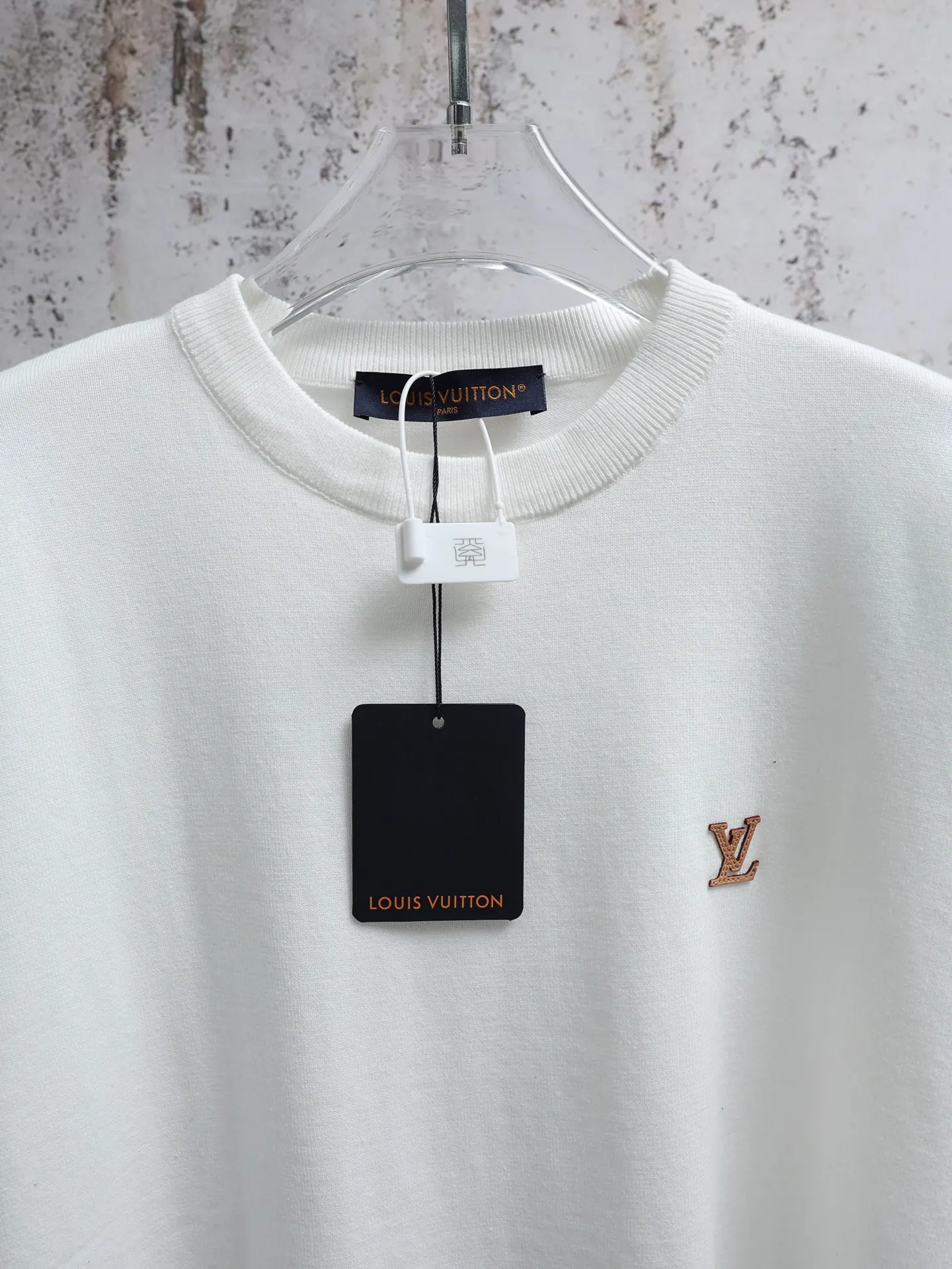Leather Patch Cotton Knit T-Shirt D19021934 — view 5