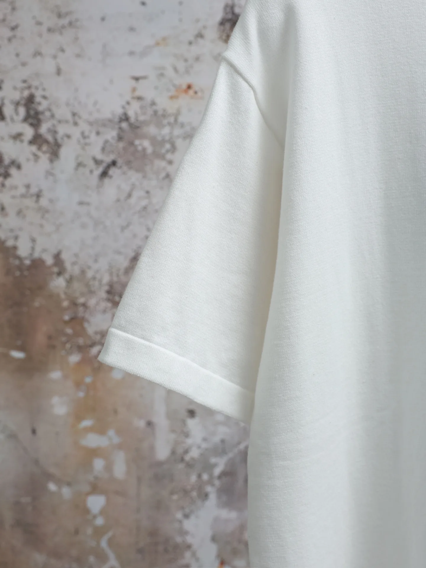 Leather Patch Cotton Knit T-Shirt D19021934 — view 7