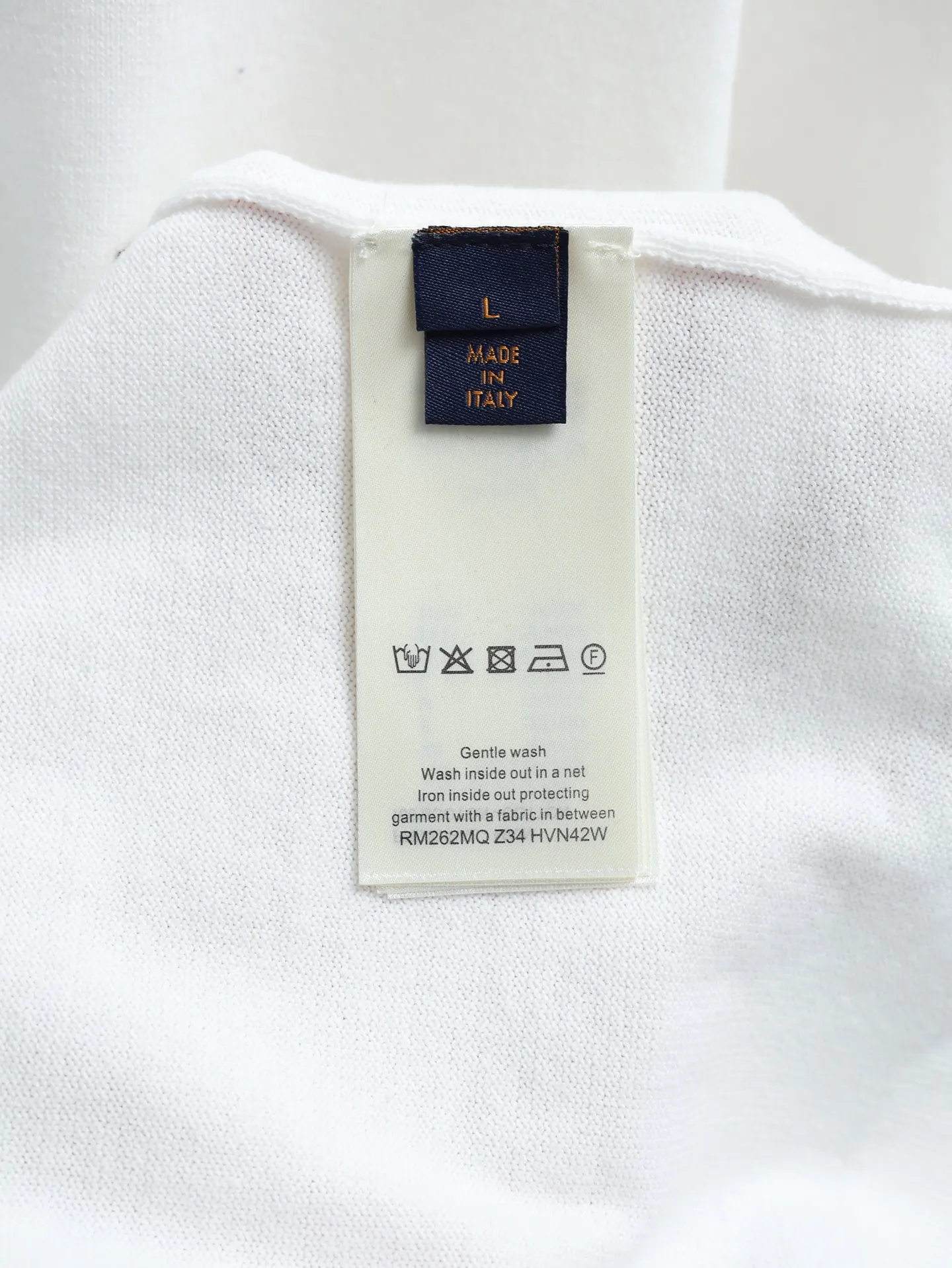 Leather Patch Cotton Knit T-Shirt D19021934 — view 9