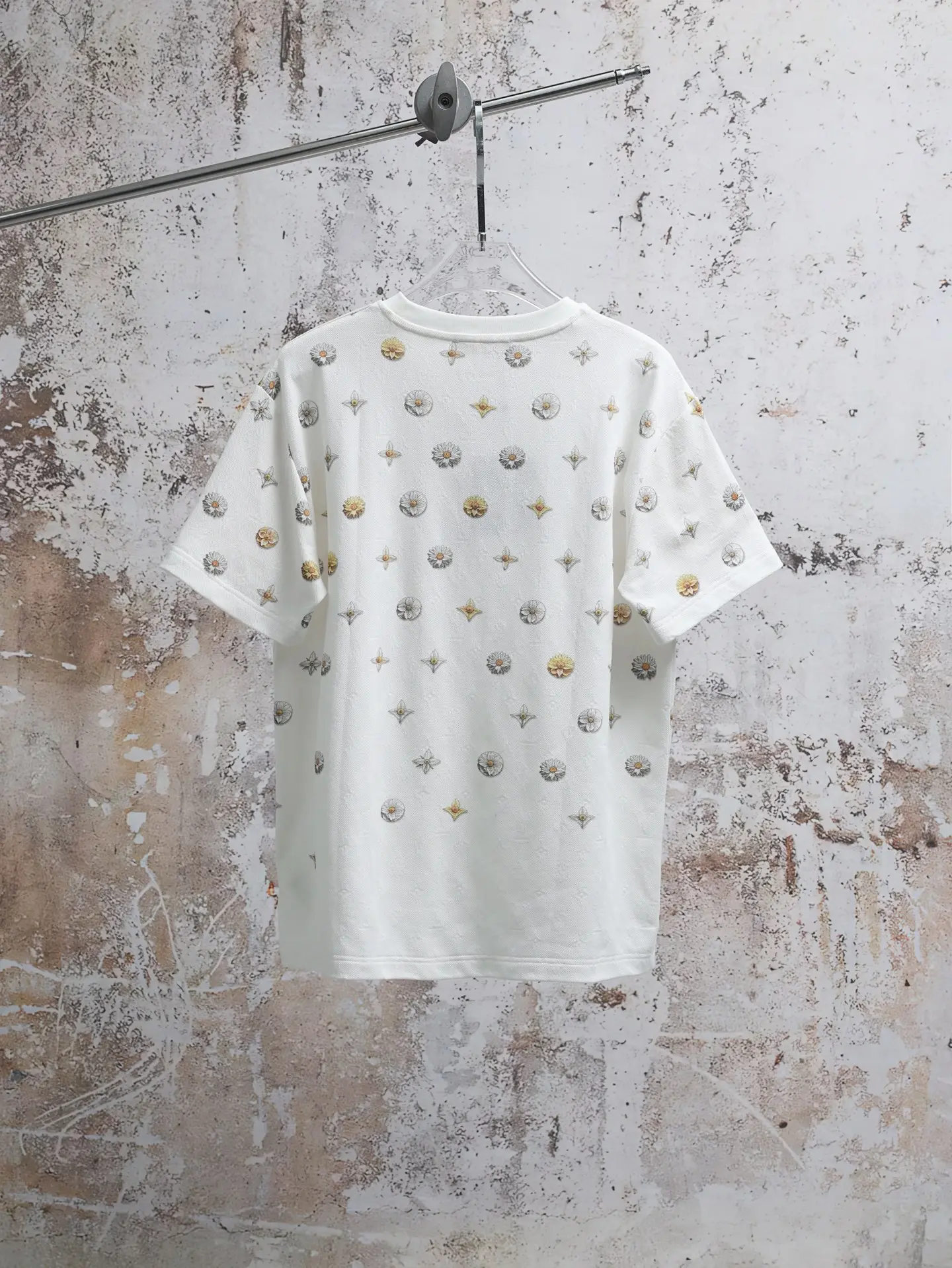 Blooming Monogram Flowers Jacquard T-Shirt D19021937 — view 2