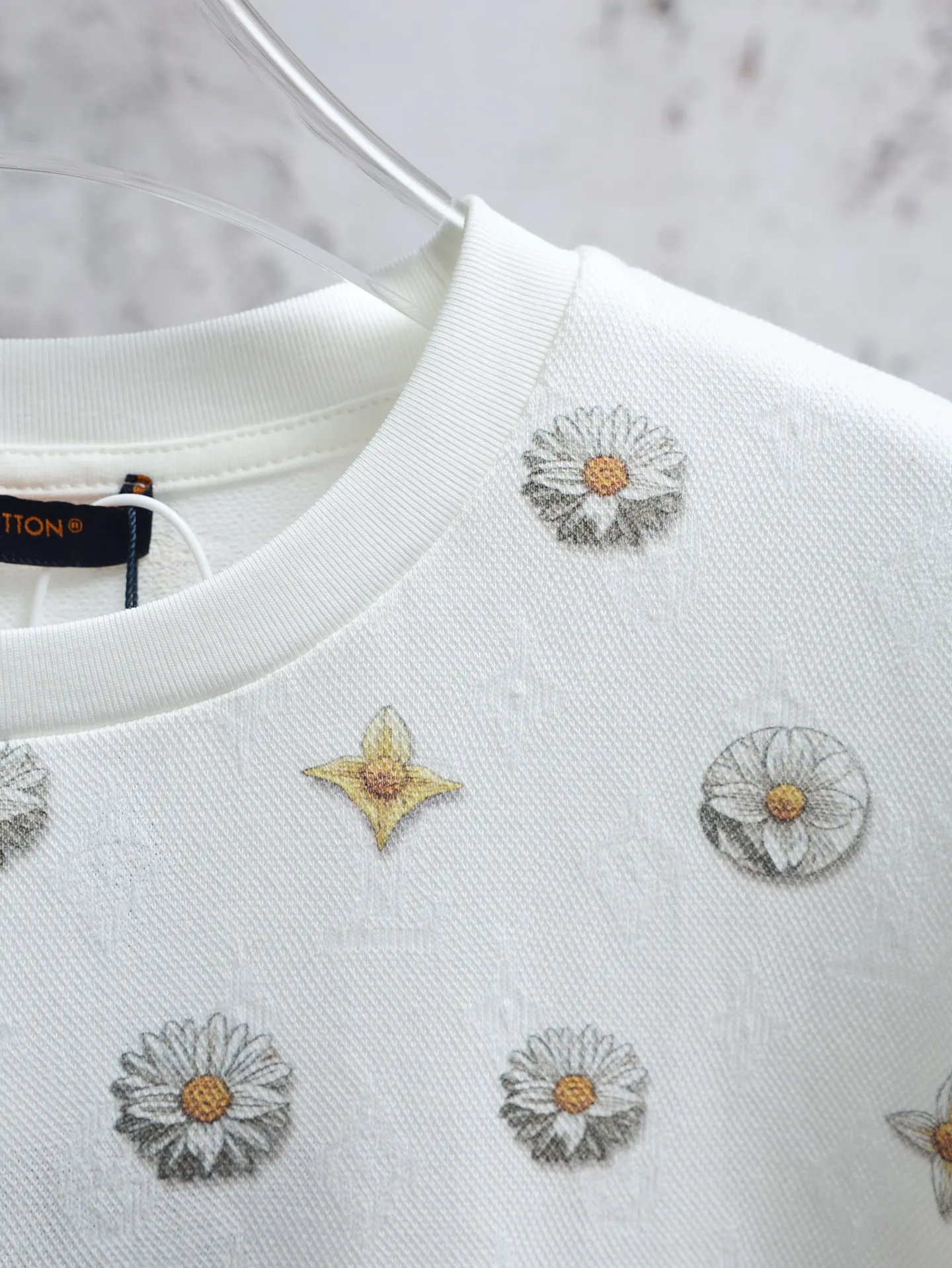 Blooming Monogram Flowers Jacquard T-Shirt D19021937 — view 8
