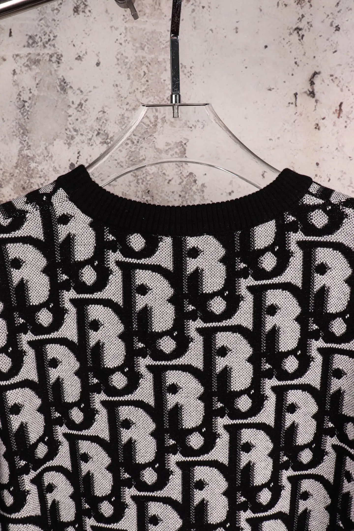 Oblique Print Cotton-Blend Knit T-Shirt D21521878 — view 8