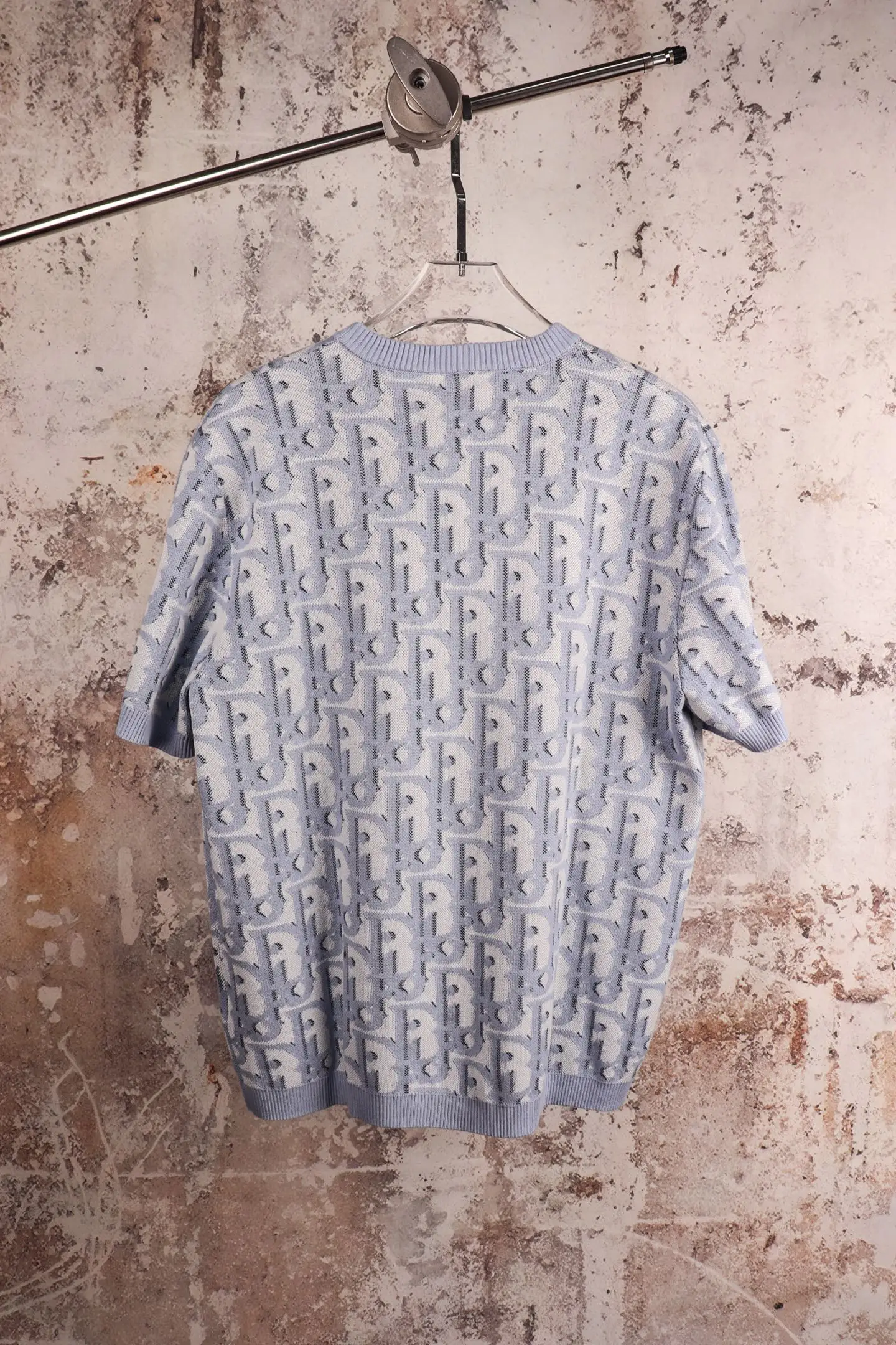 Oblique Cotton-Blend Knit T-Shirt D21521879 — view 2