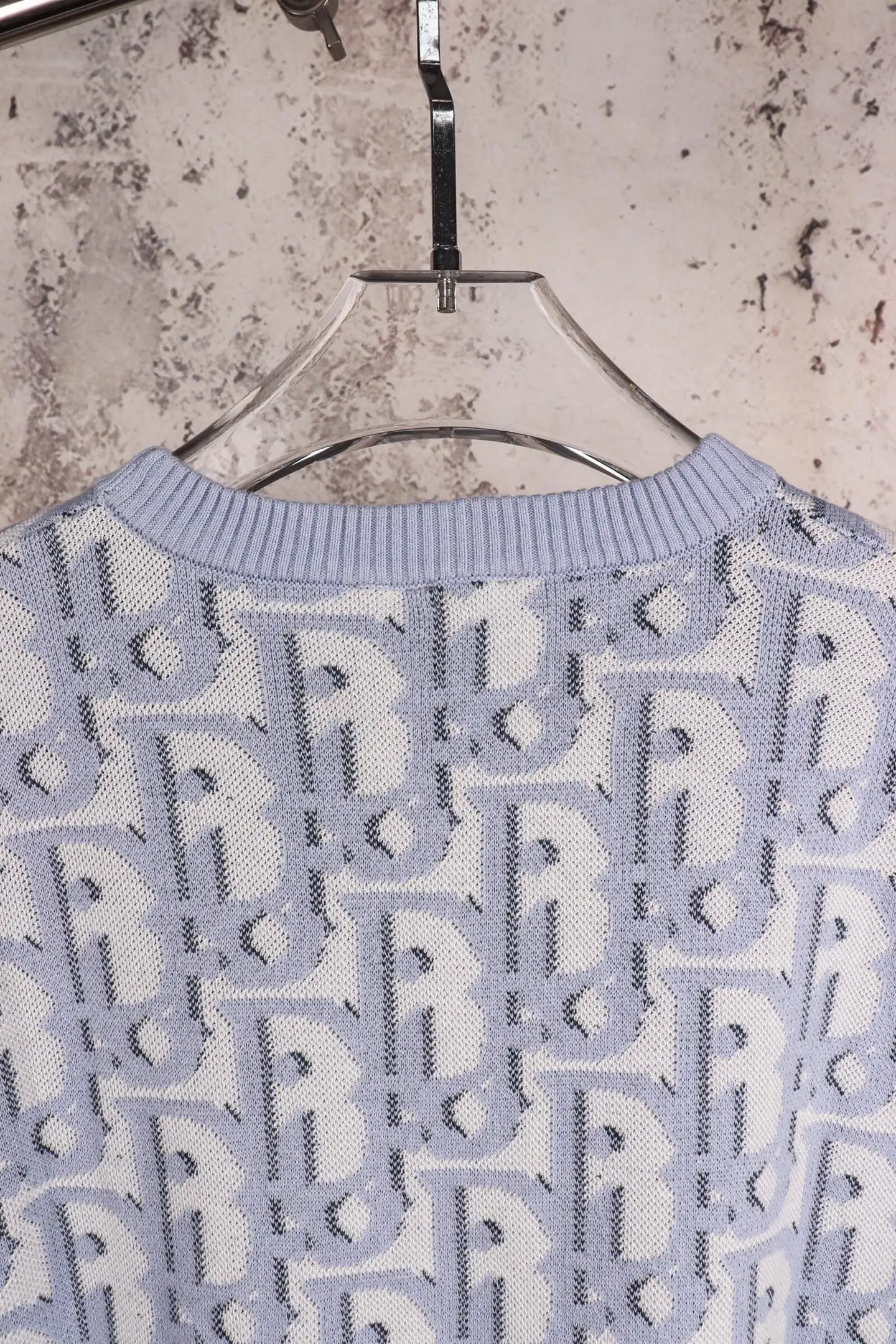 Oblique Cotton-Blend Knit T-Shirt D21521879 — view 5