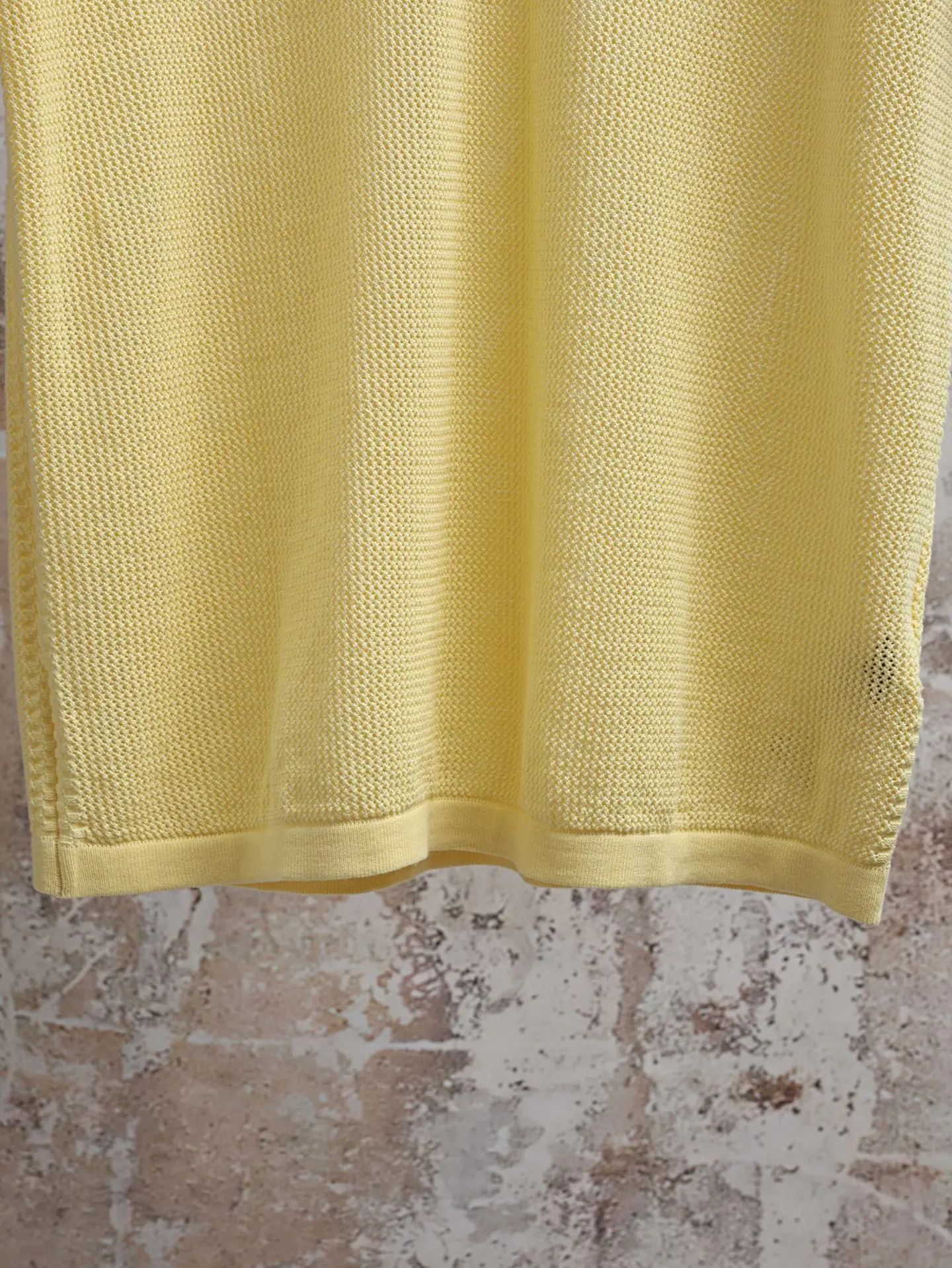 Logo-Patch Mesh Knit Cotton Polo Shirt D21521902 — view 8