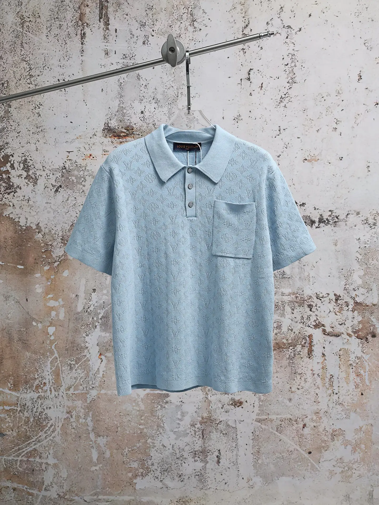 Monogram Mesh Knit Polo Shirt D21521925