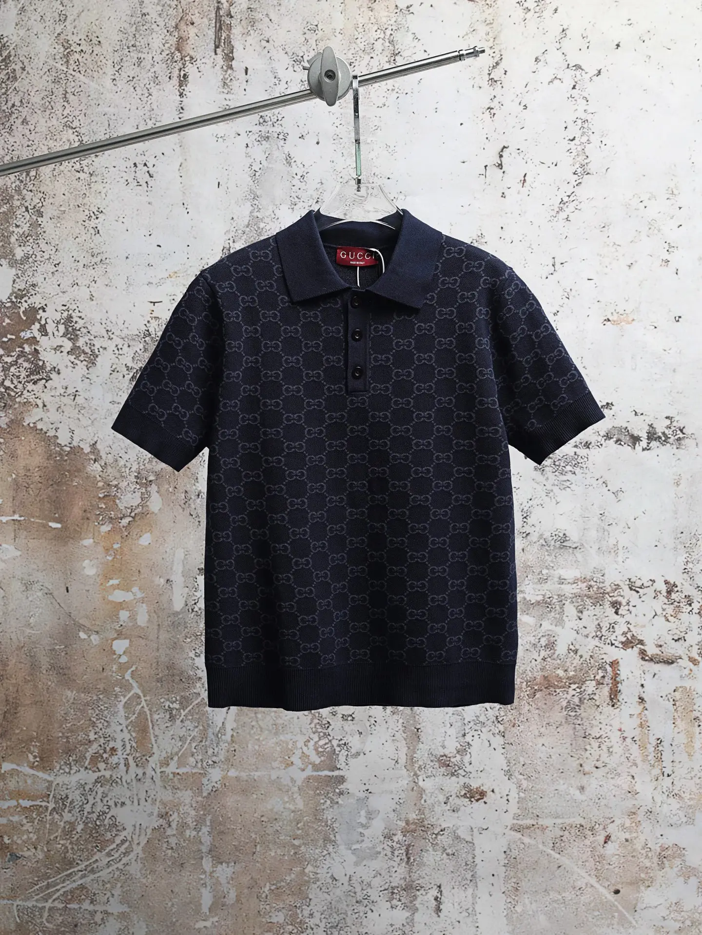 GG Monogram Cotton and Silk-Blend Polo Shirt D22521921