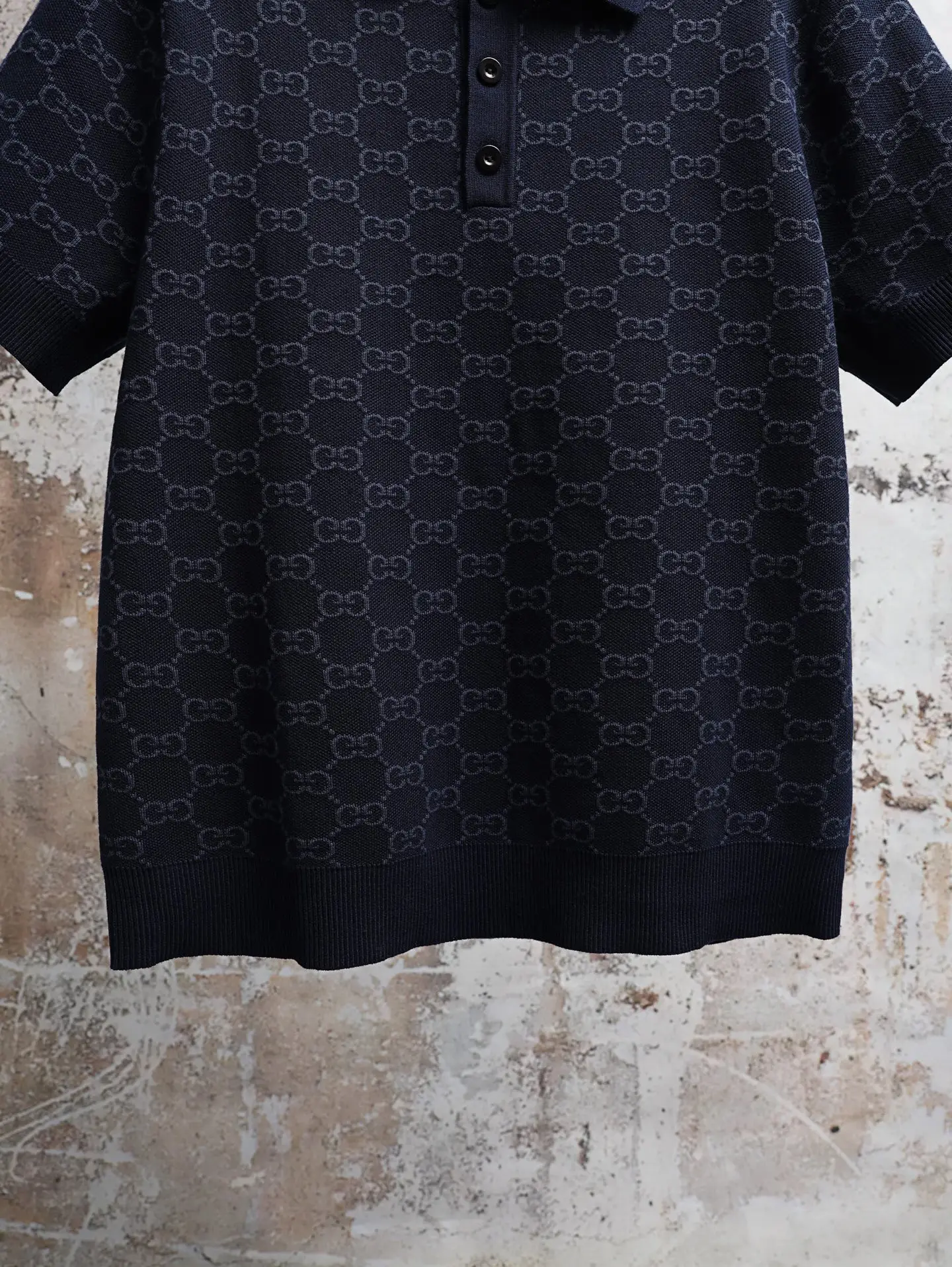 GG Monogram Cotton and Silk-Blend Polo Shirt D22521921 — view 7