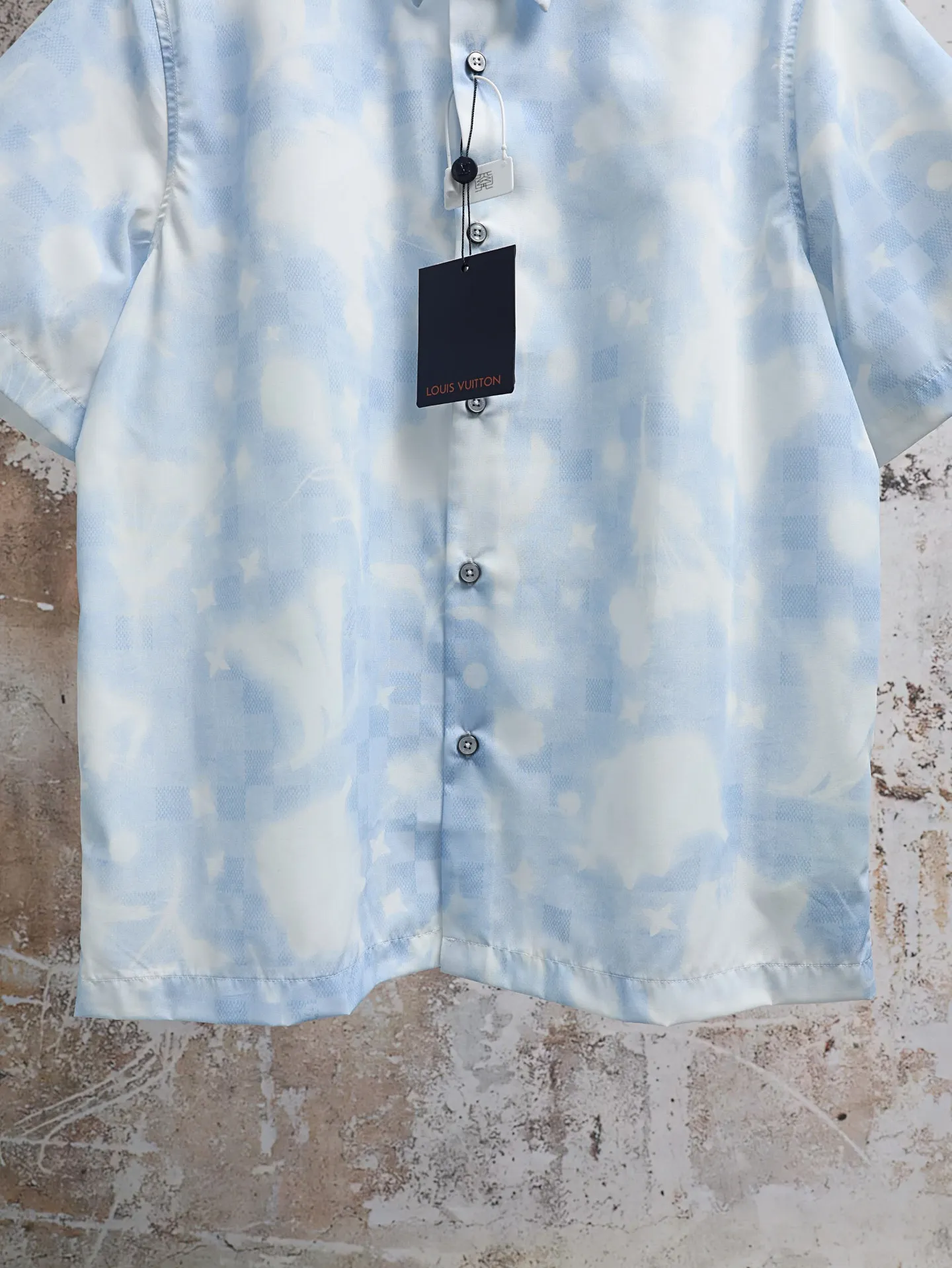 Monogram Cloud Print Short-Sleeve Shirt D23021929 — view 4