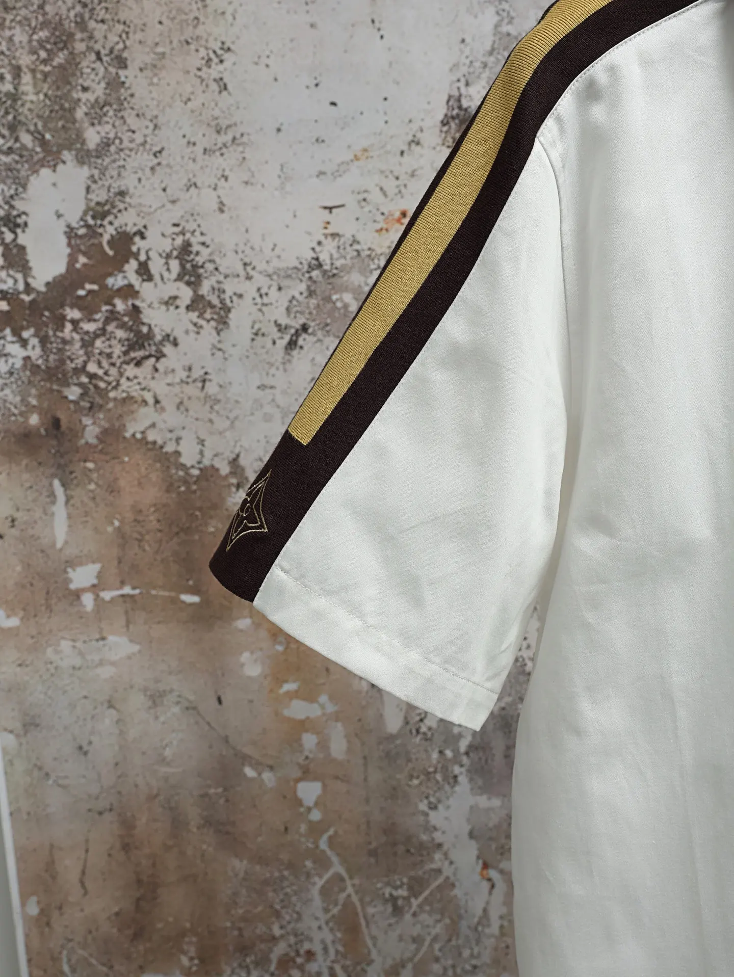 Embroidered Piqué Cotton Short-Sleeve Shirt D23021922 — view 6