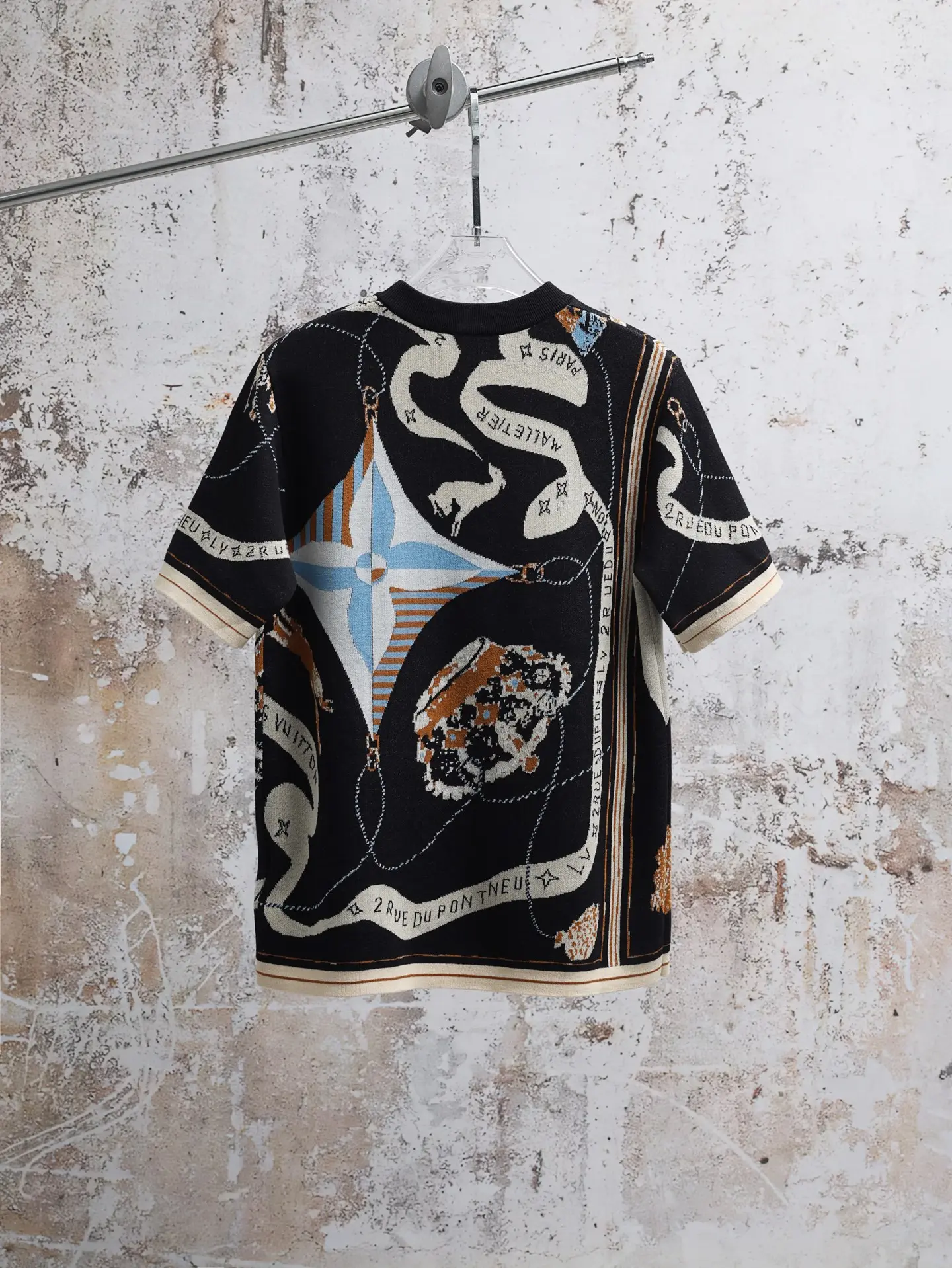 Monogram Jacquard Short-Sleeve Knit T-Shirt D25021941 — view 2