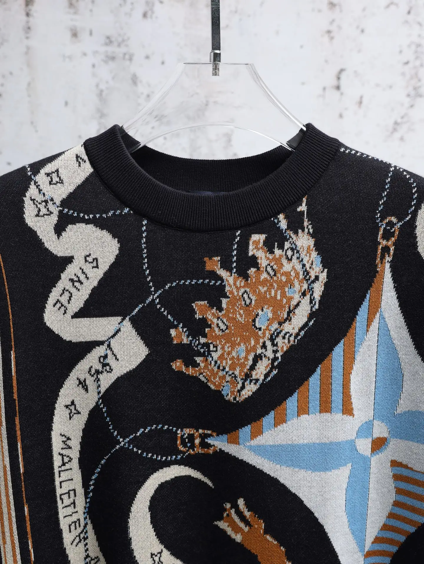 Monogram Jacquard Short-Sleeve Knit T-Shirt D25021941 — view 3