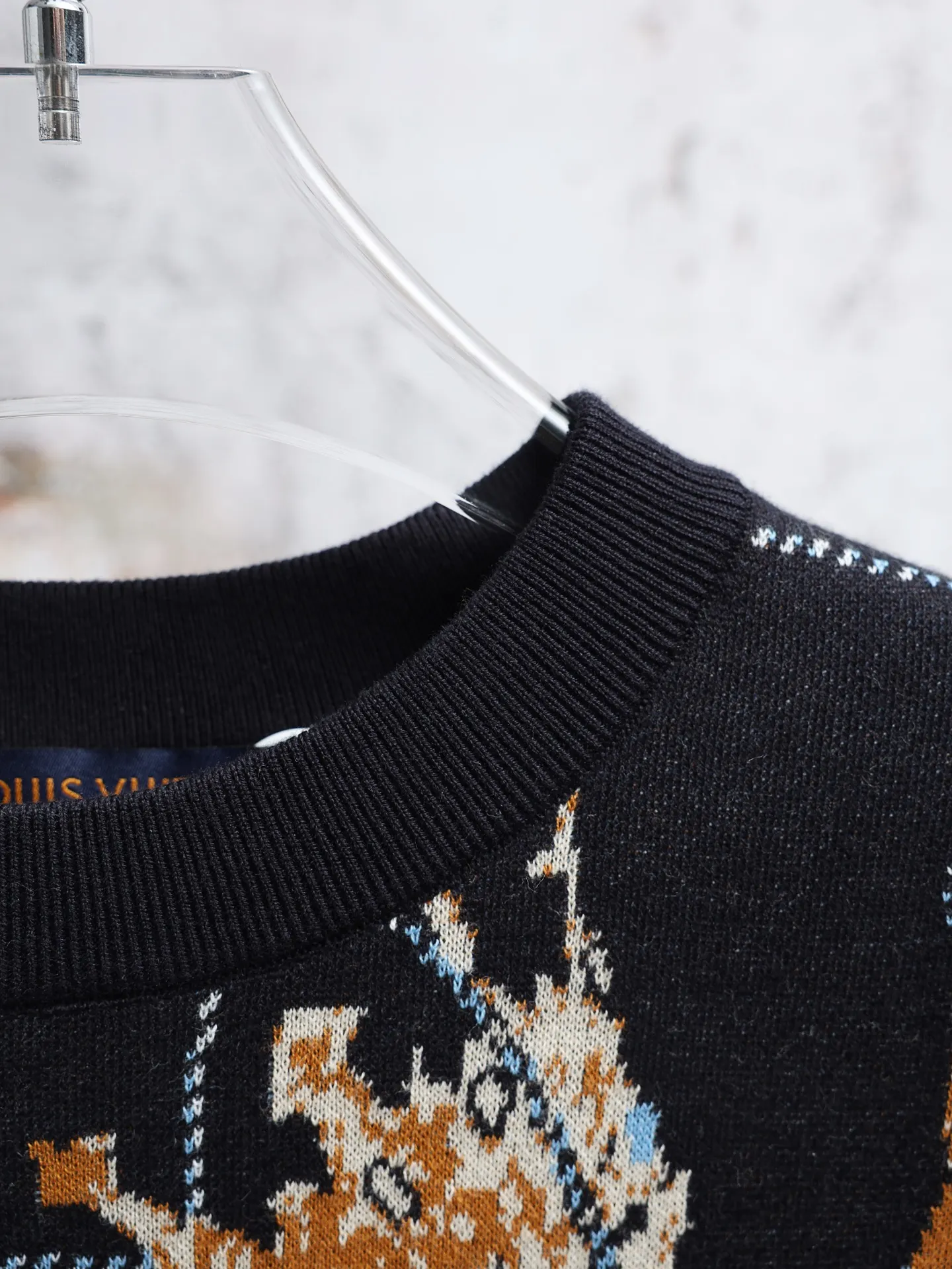Monogram Jacquard Short-Sleeve Knit T-Shirt D25021941 — view 7