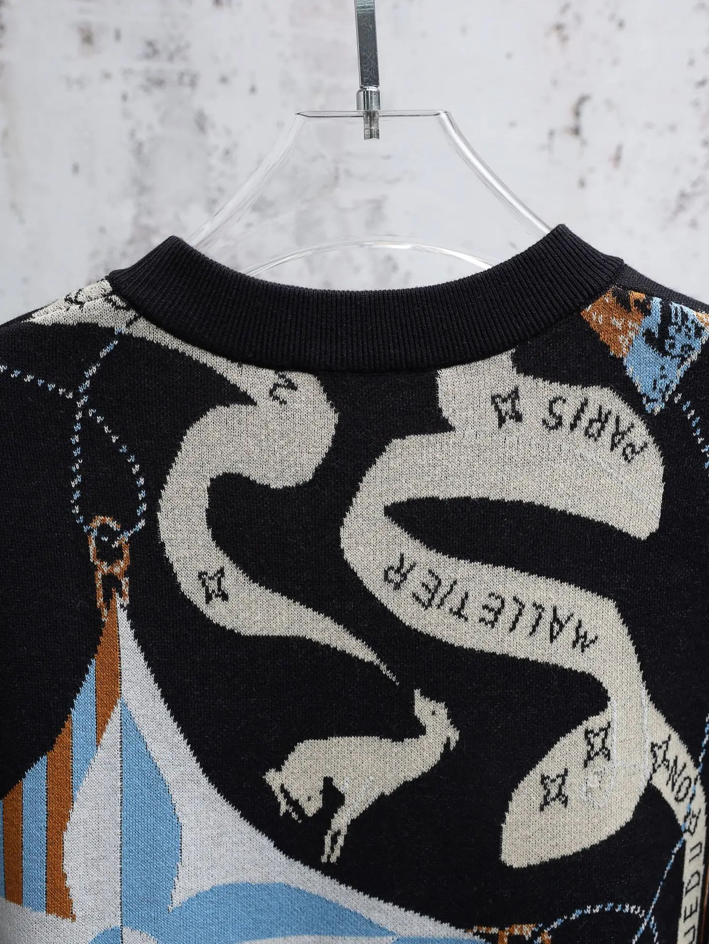 Monogram Jacquard Short-Sleeve Knit T-Shirt D25021941 — view 8