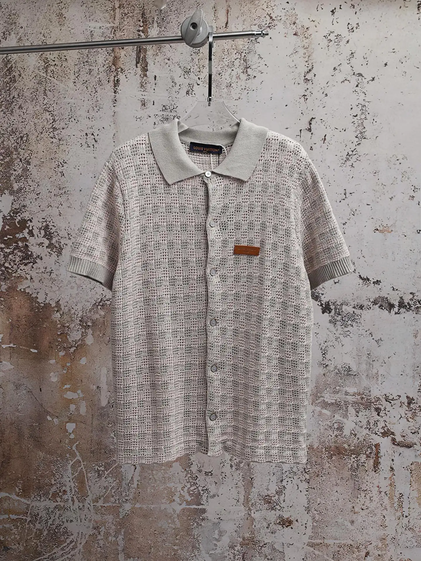 Monogram Open-Knit Cotton Polo Shirt D25021895