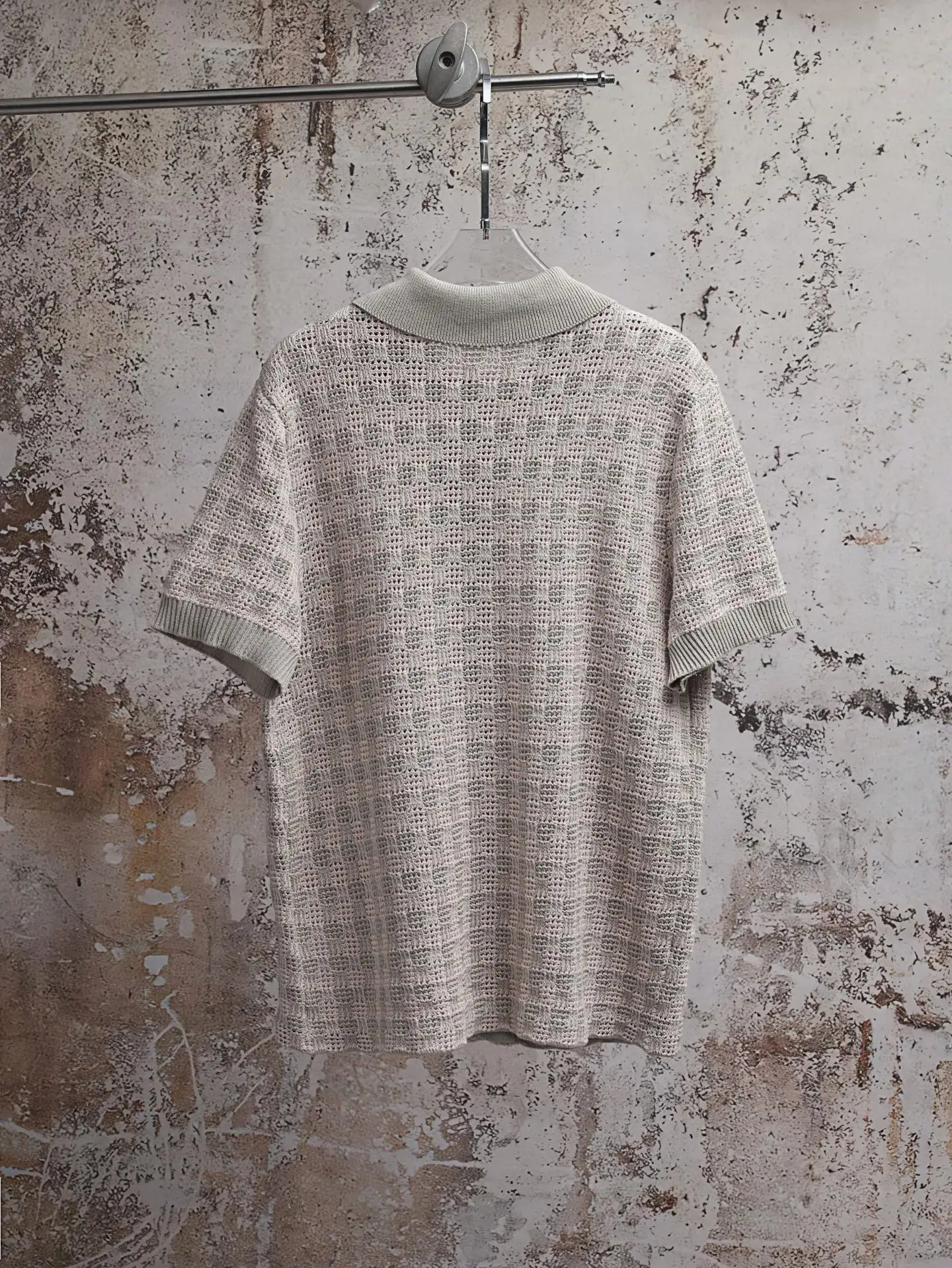 Monogram Open-Knit Cotton Polo Shirt D25021895 — view 2