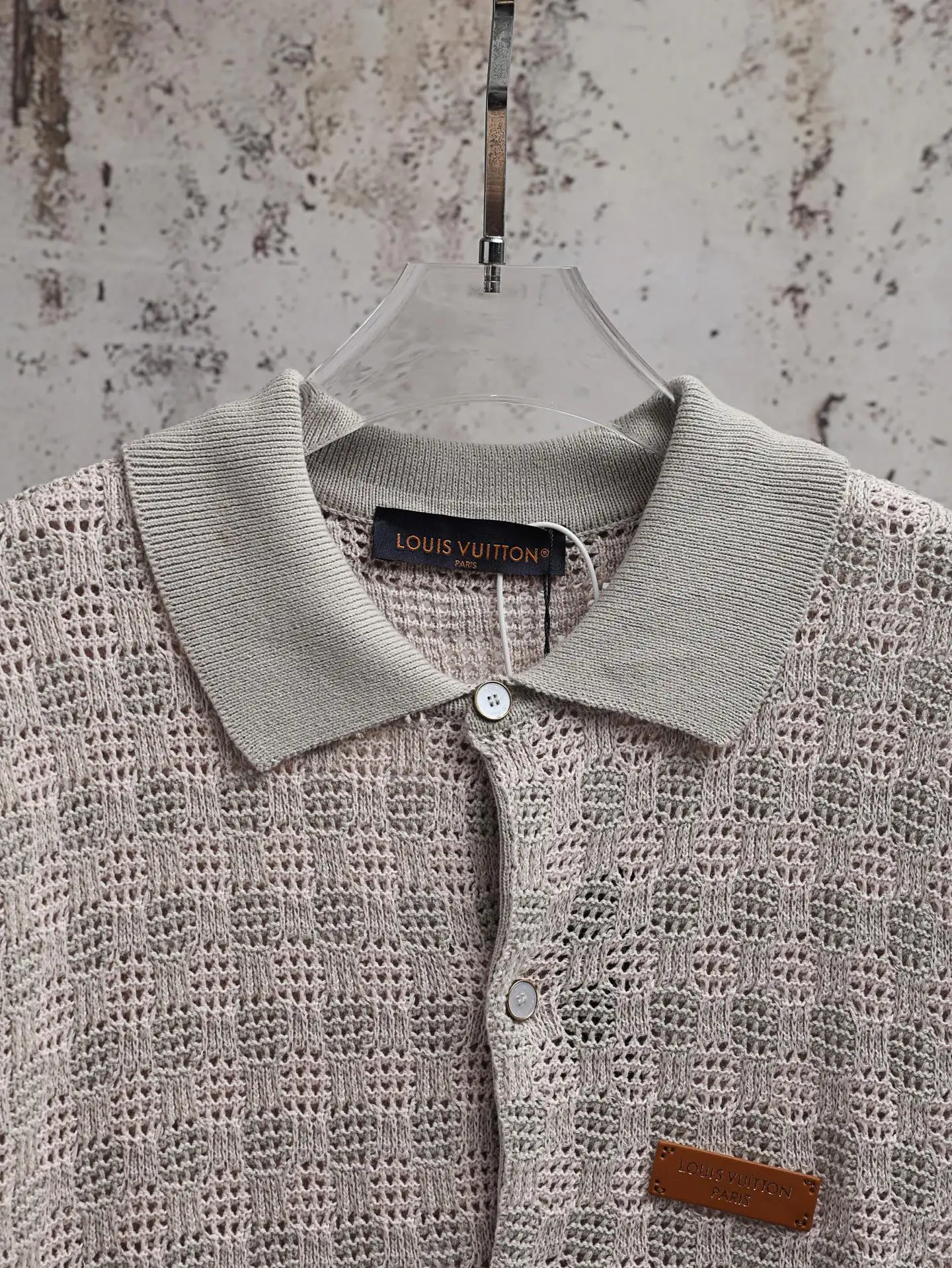 Monogram Open-Knit Cotton Polo Shirt D25021895 — view 3