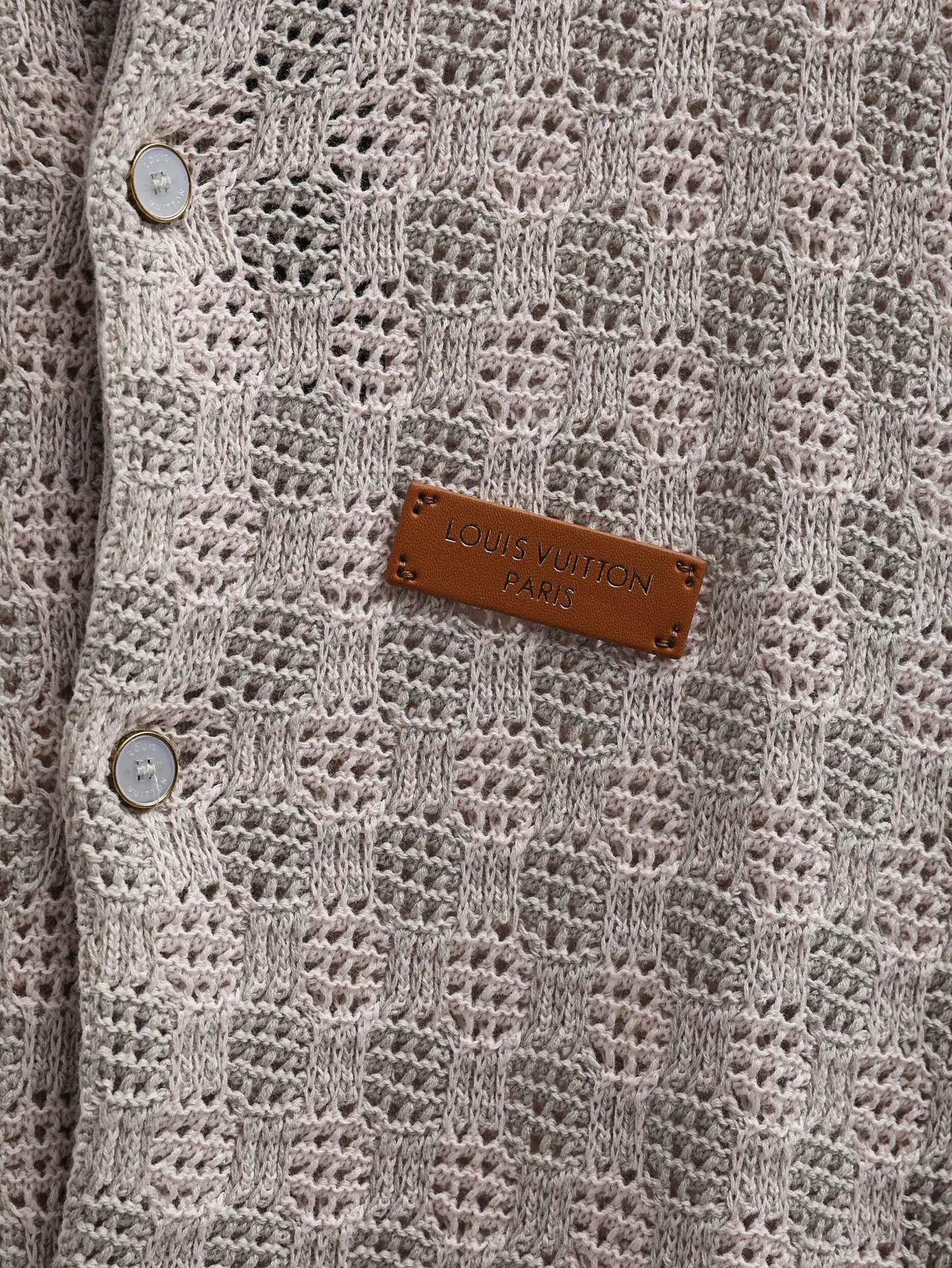 Monogram Open-Knit Cotton Polo Shirt D25021895 — view 4
