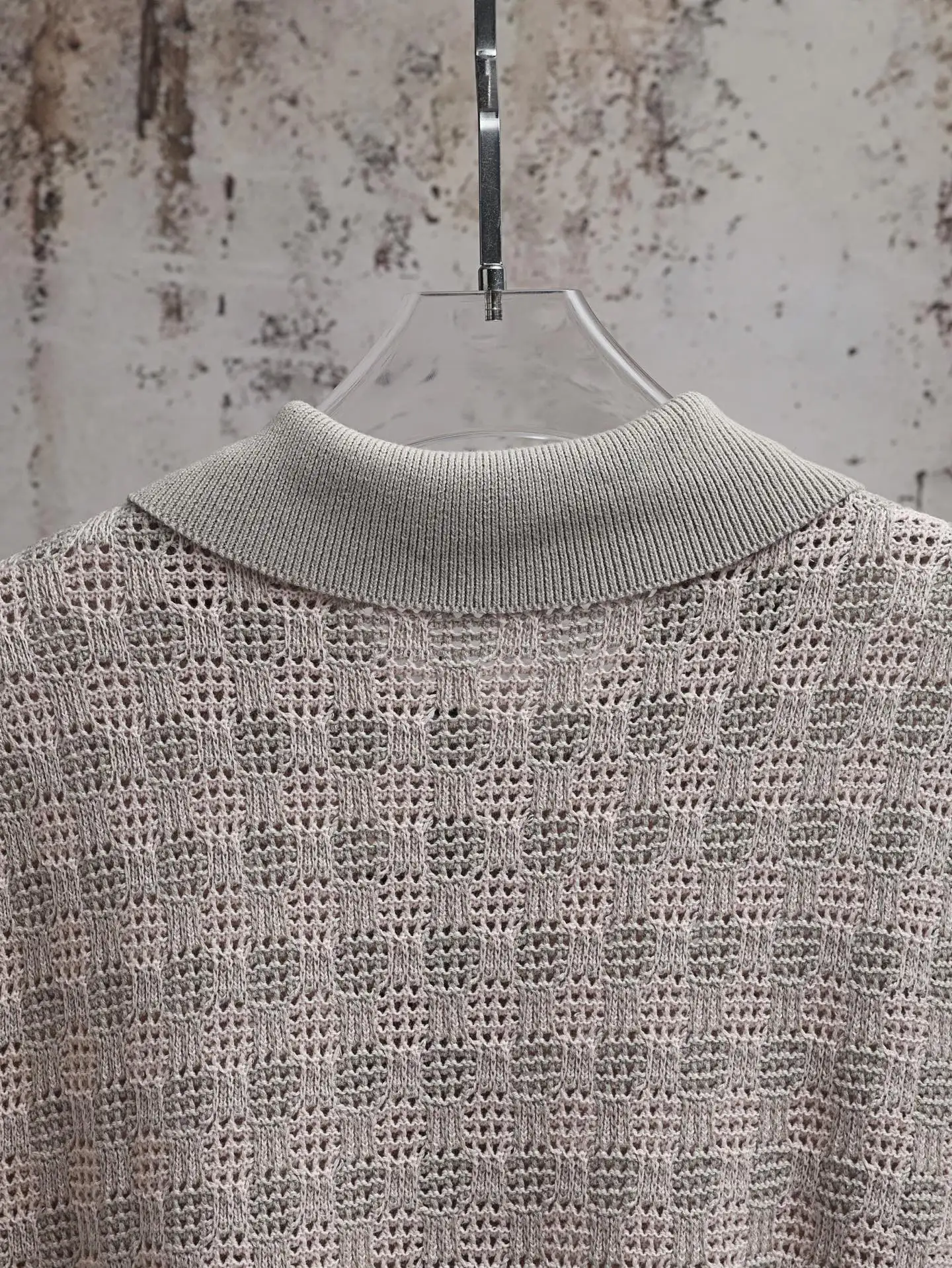Monogram Open-Knit Cotton Polo Shirt D25021895 — view 8