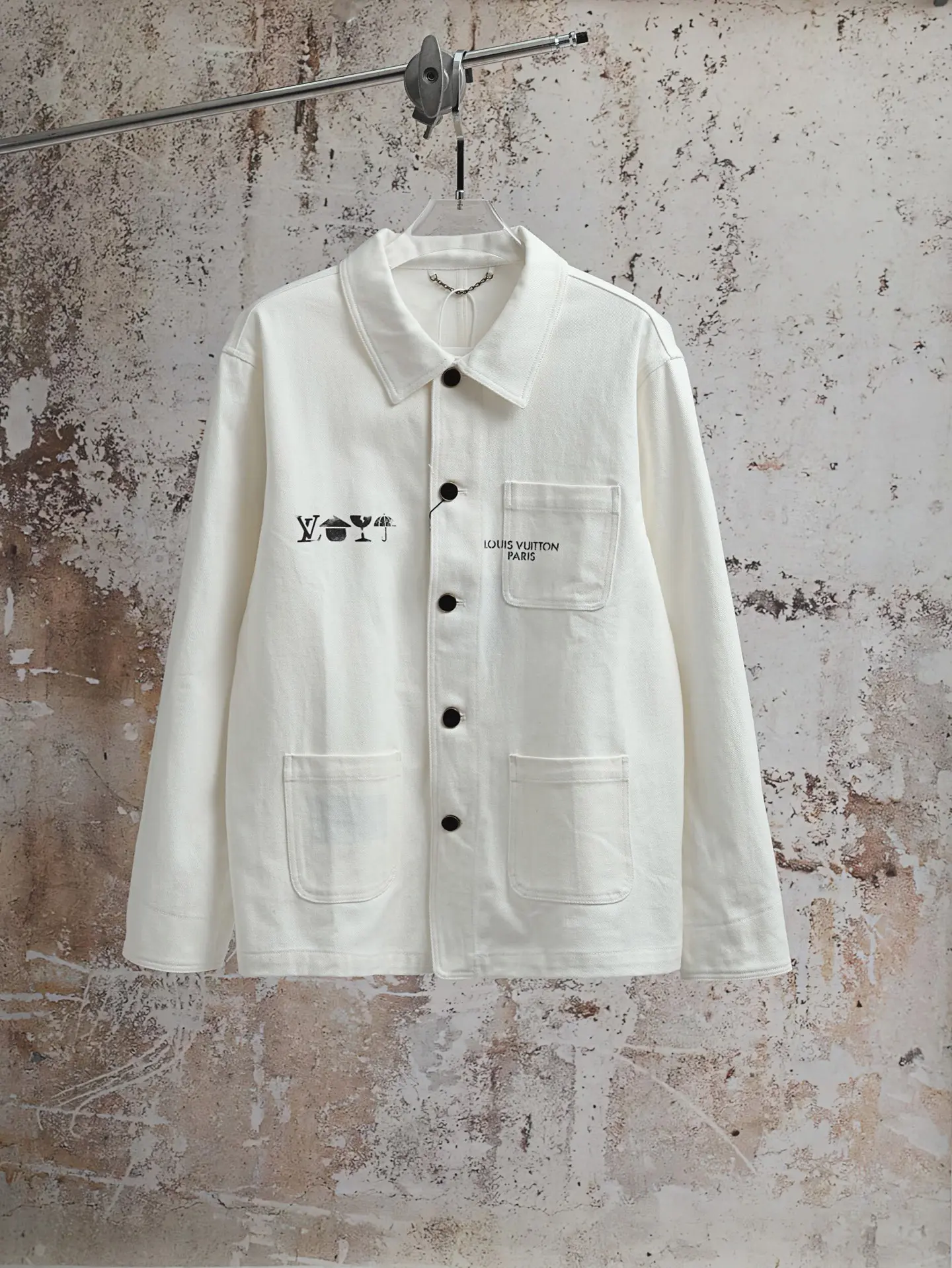 Logo Print Cotton Chore Jacket D25521889