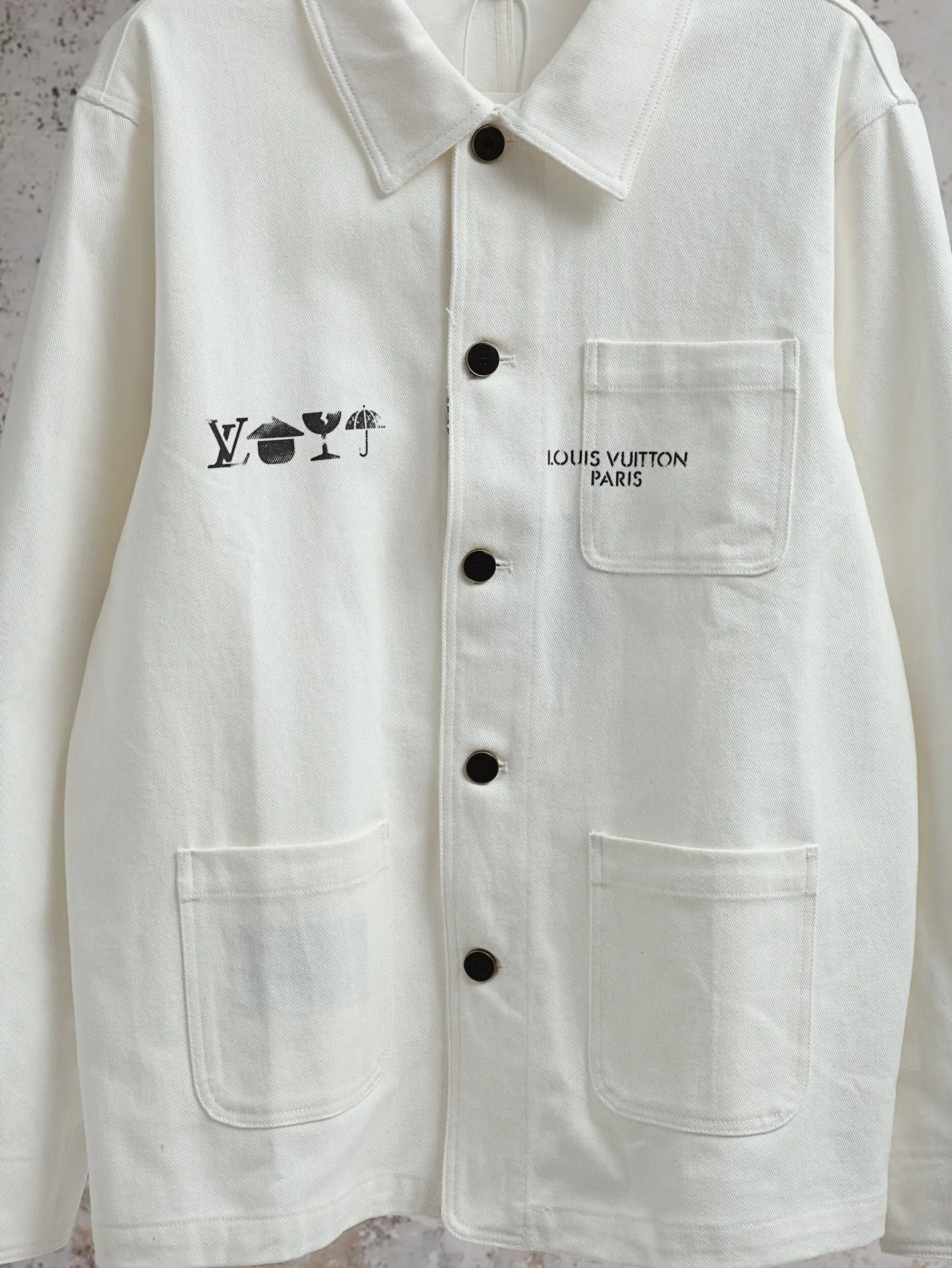 Logo Print Cotton Chore Jacket D25521889 — view 4