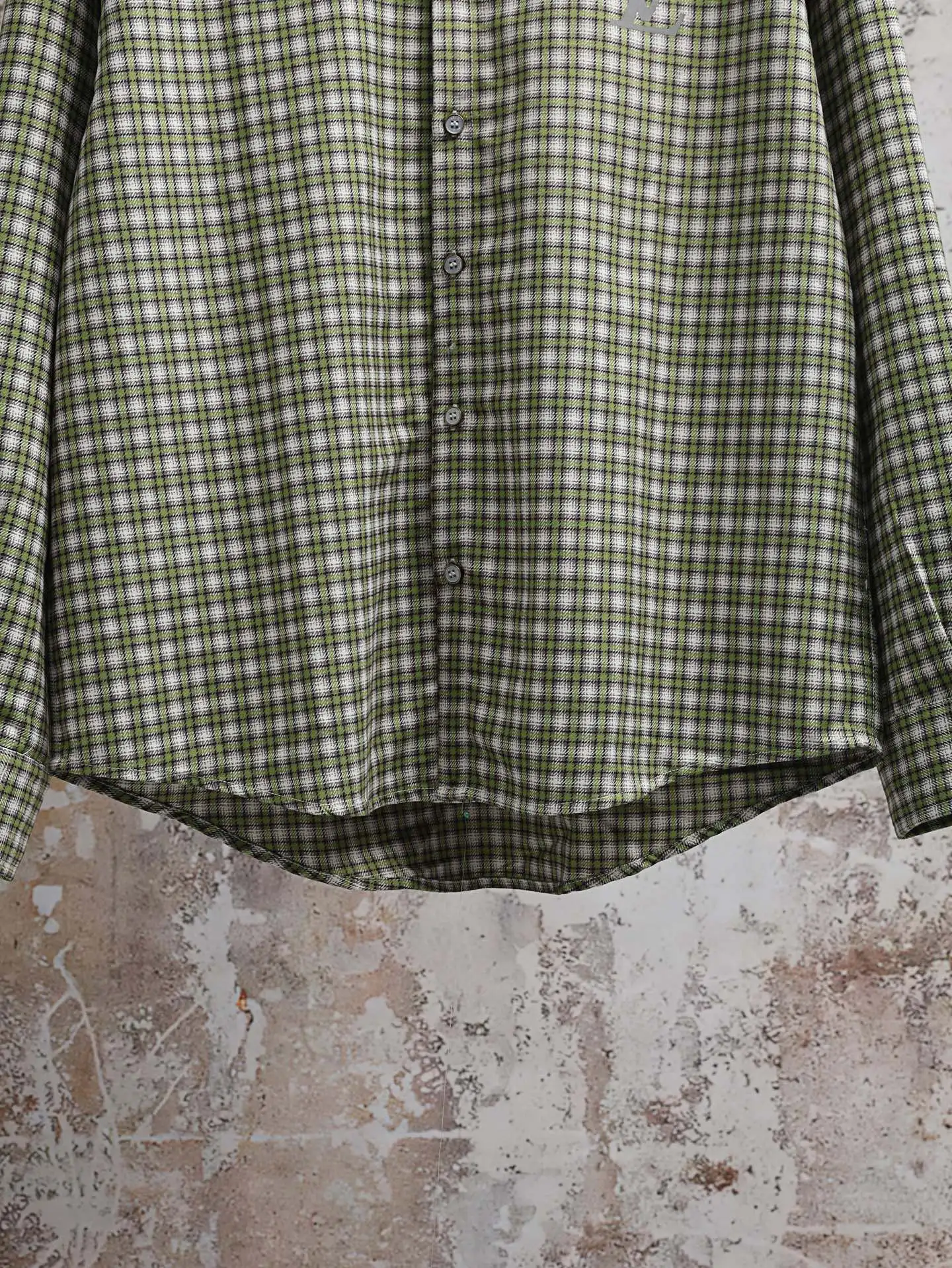 Monogram Reflective Plaid Long-Sleeve Shirt D26021893 — view 7