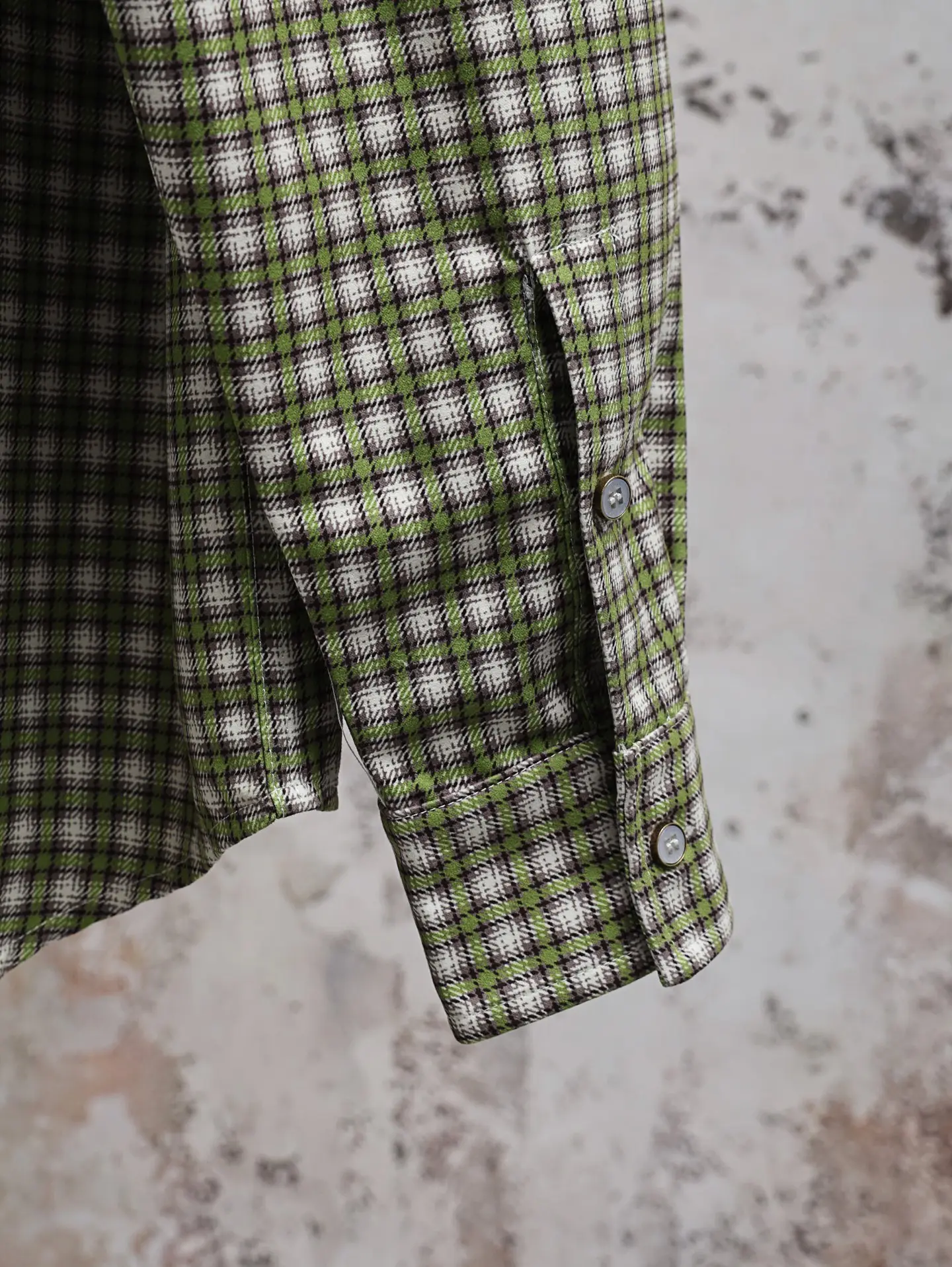 Monogram Reflective Plaid Long-Sleeve Shirt D26021893 — view 8