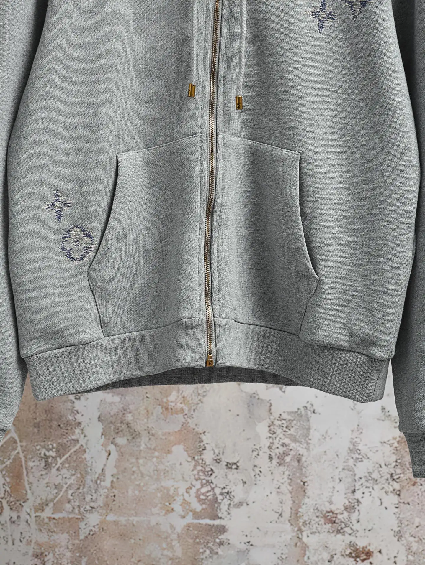 Embroidered Monogram Zip-Up Hoodie D27021919 — view 6