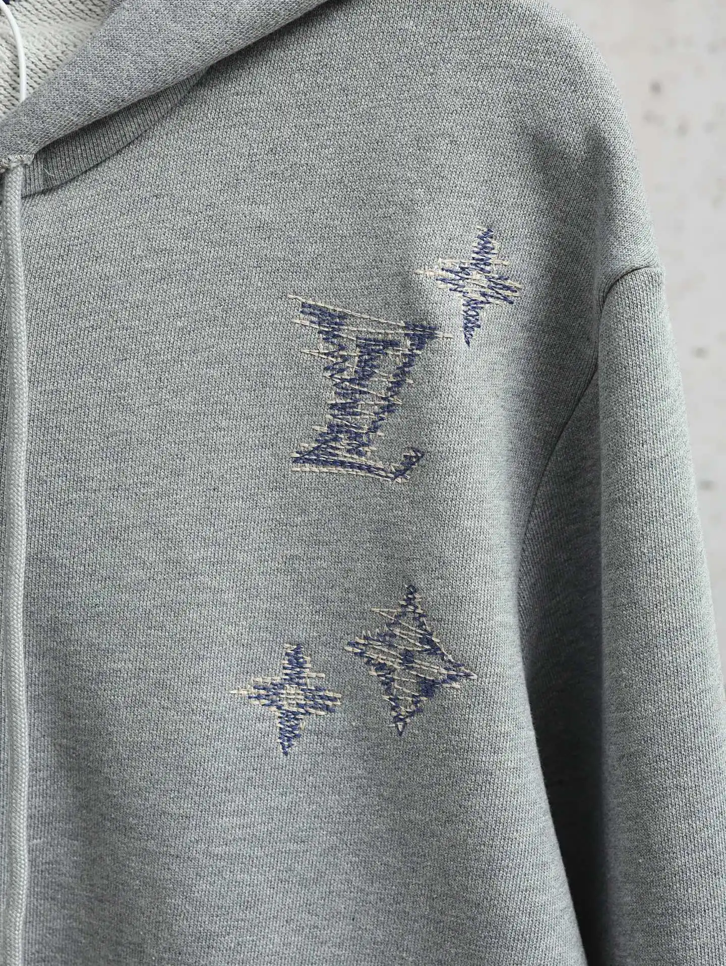 Embroidered Monogram Zip-Up Hoodie D27021919 — view 8