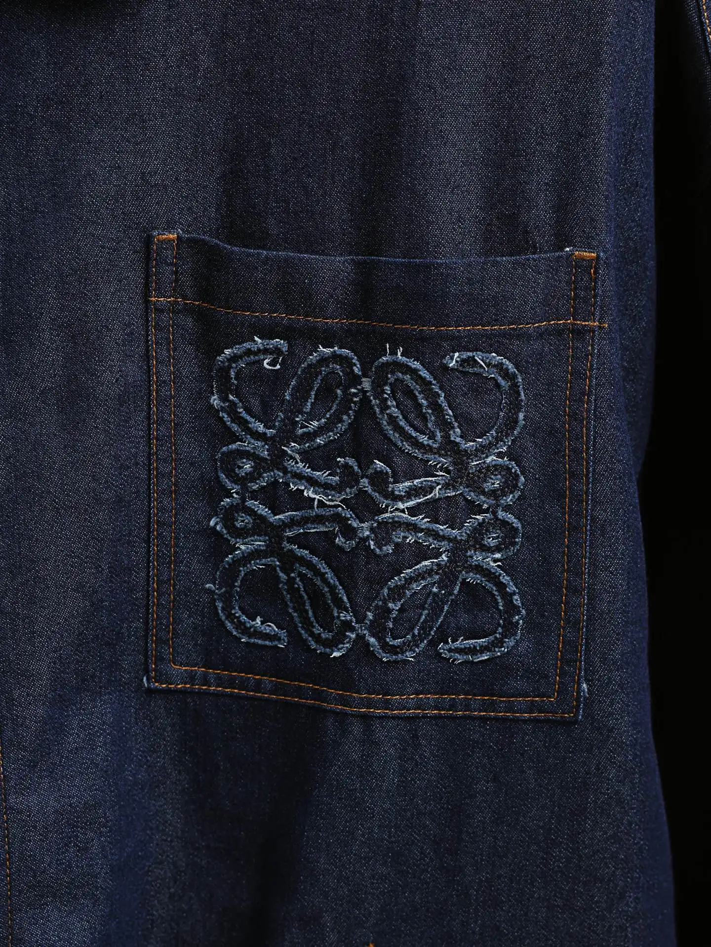 Anagram Embroidered Denim Zip-Up Jacket D28021890 — view 3
