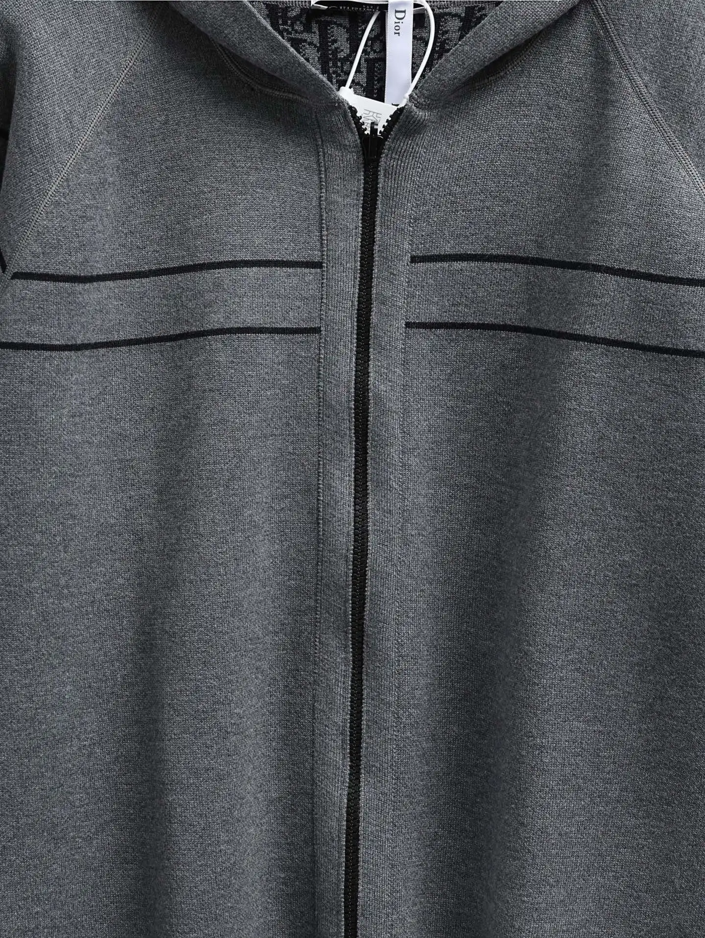 Oblique Reversible Cashmere-Blend Hooded Cardigan D32021908 — view 4