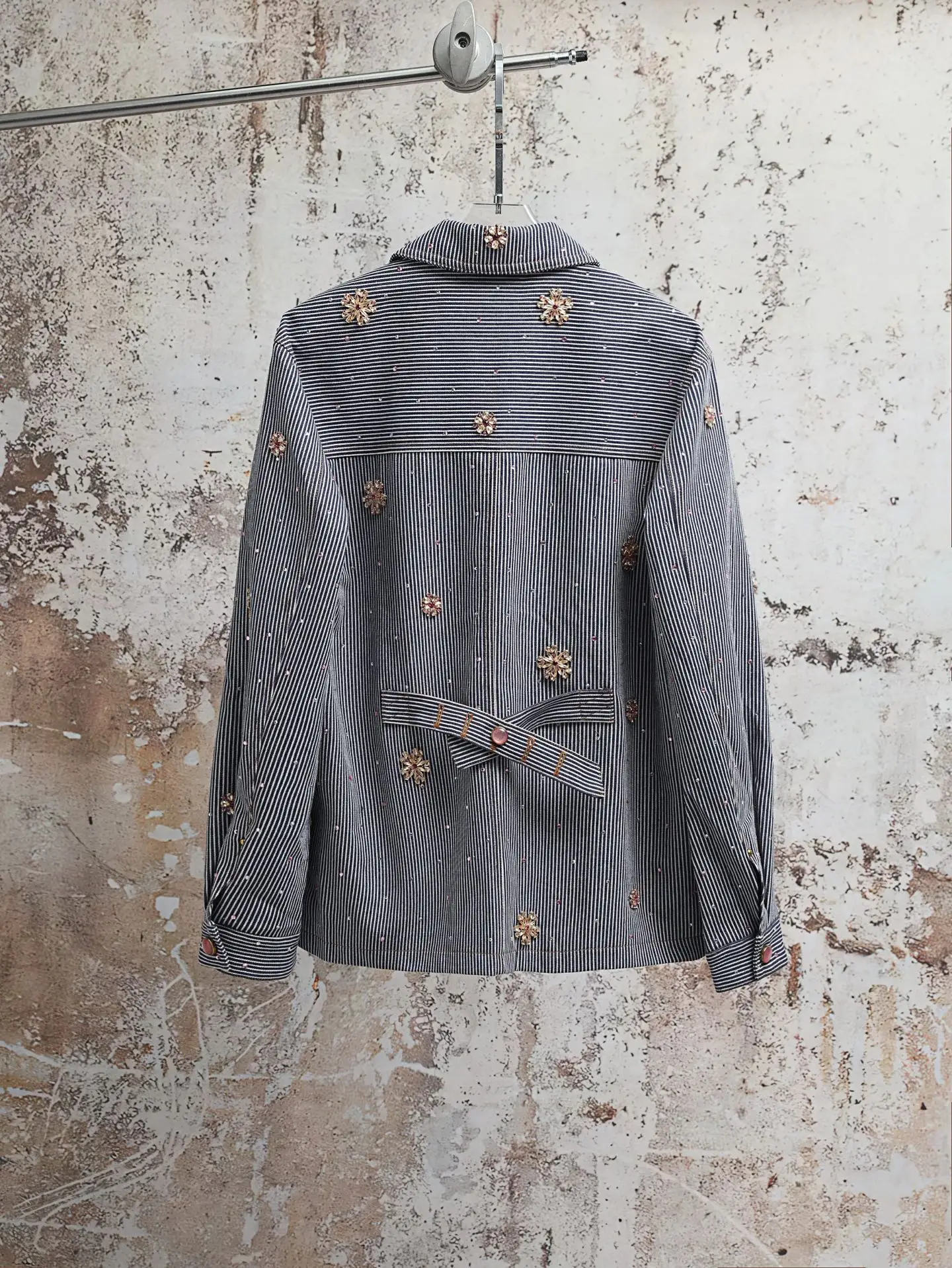 LV x Nigo Embroidered Striped Denim Workwear Jacket D33021905 — view 2