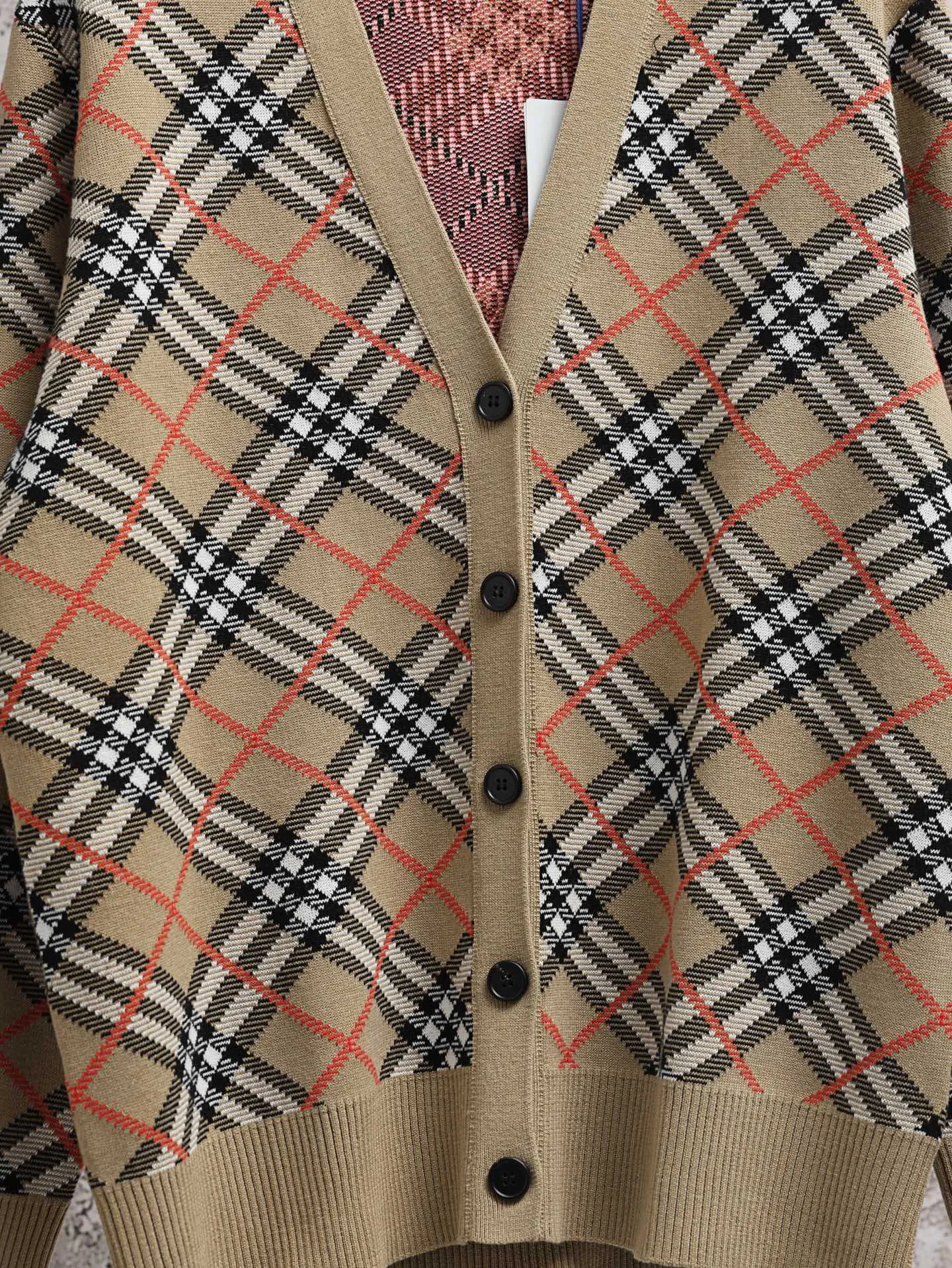 Check Cotton and Wool-Blend Cardigan D34021911 — view 4