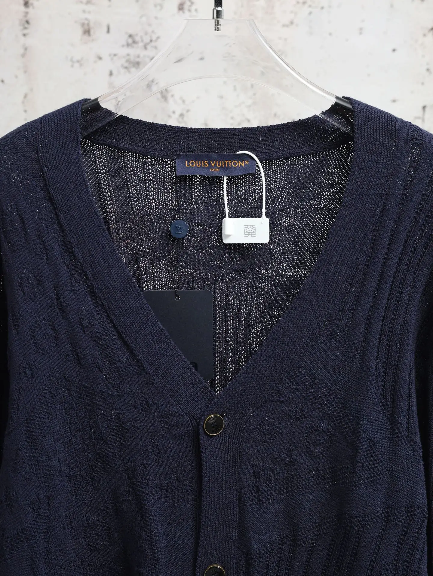 Monogram Flower Patchwork Knit Cardigan D34021907 — view 3