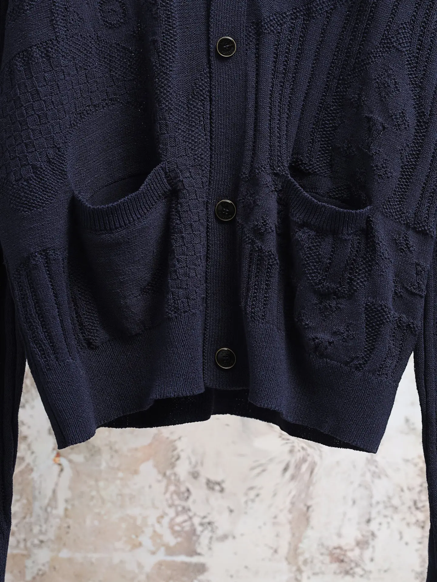 Monogram Flower Patchwork Knit Cardigan D34021907 — view 4