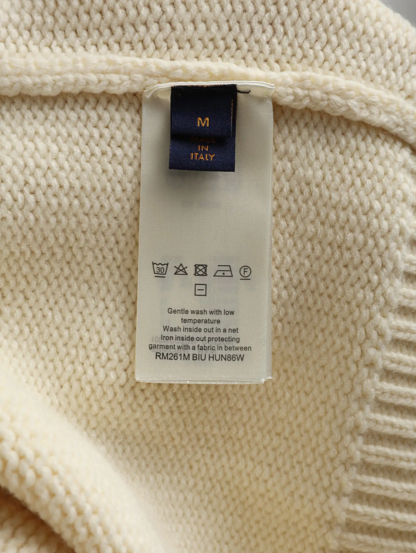 Damier Collar Zip-Up Wool Cardigan D34021886 — view 9