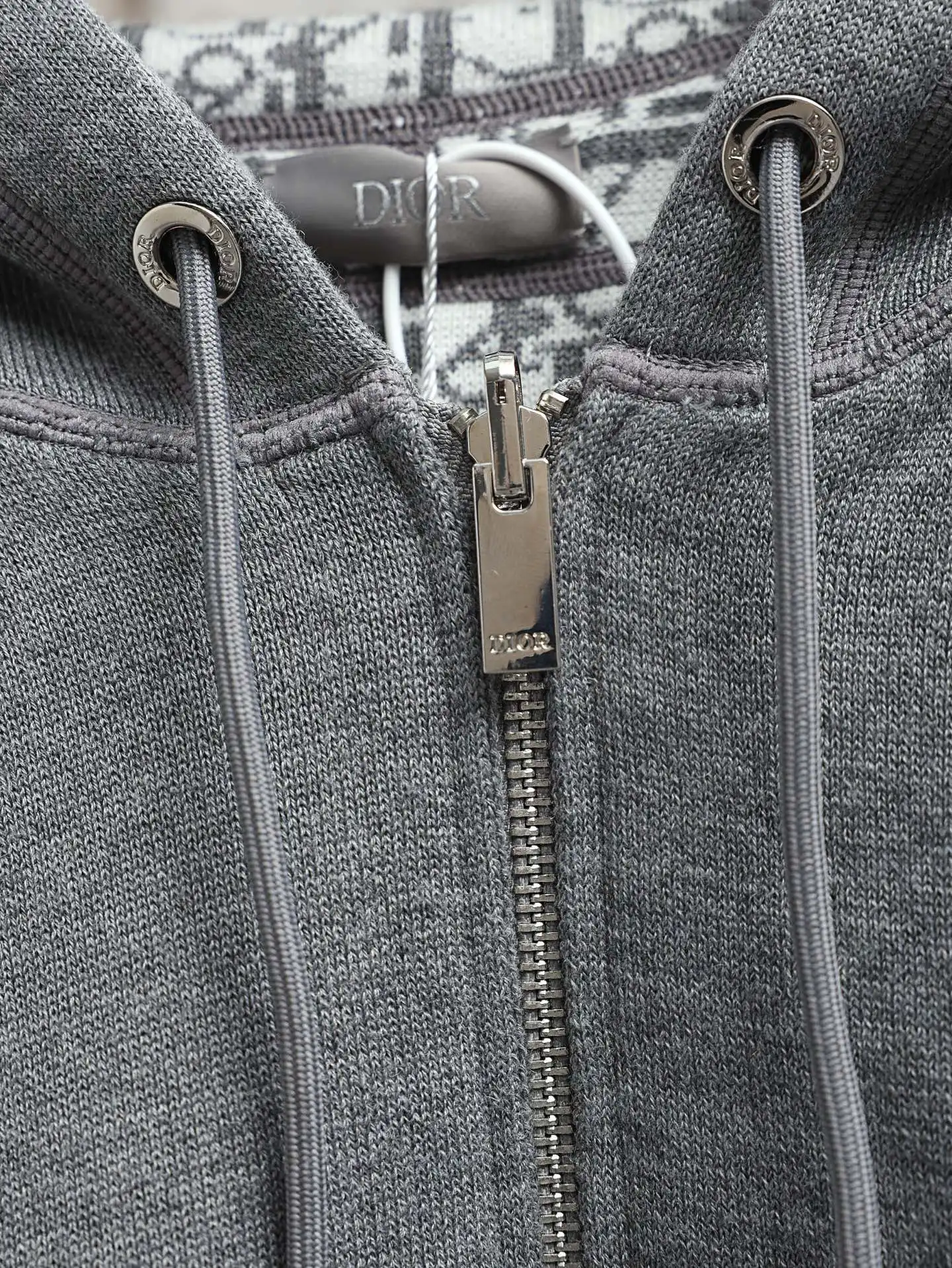 Oblique Lining Zip-Up Hoodie D34521899 — view 5