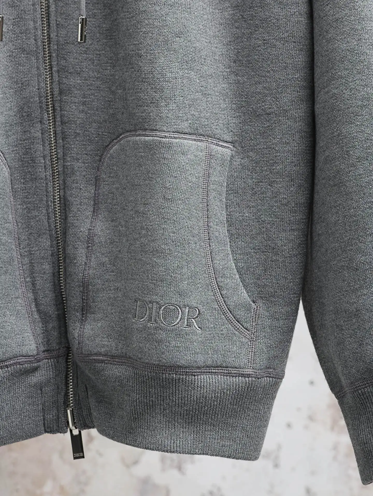 Oblique Lining Zip-Up Hoodie D34521899 — view 6