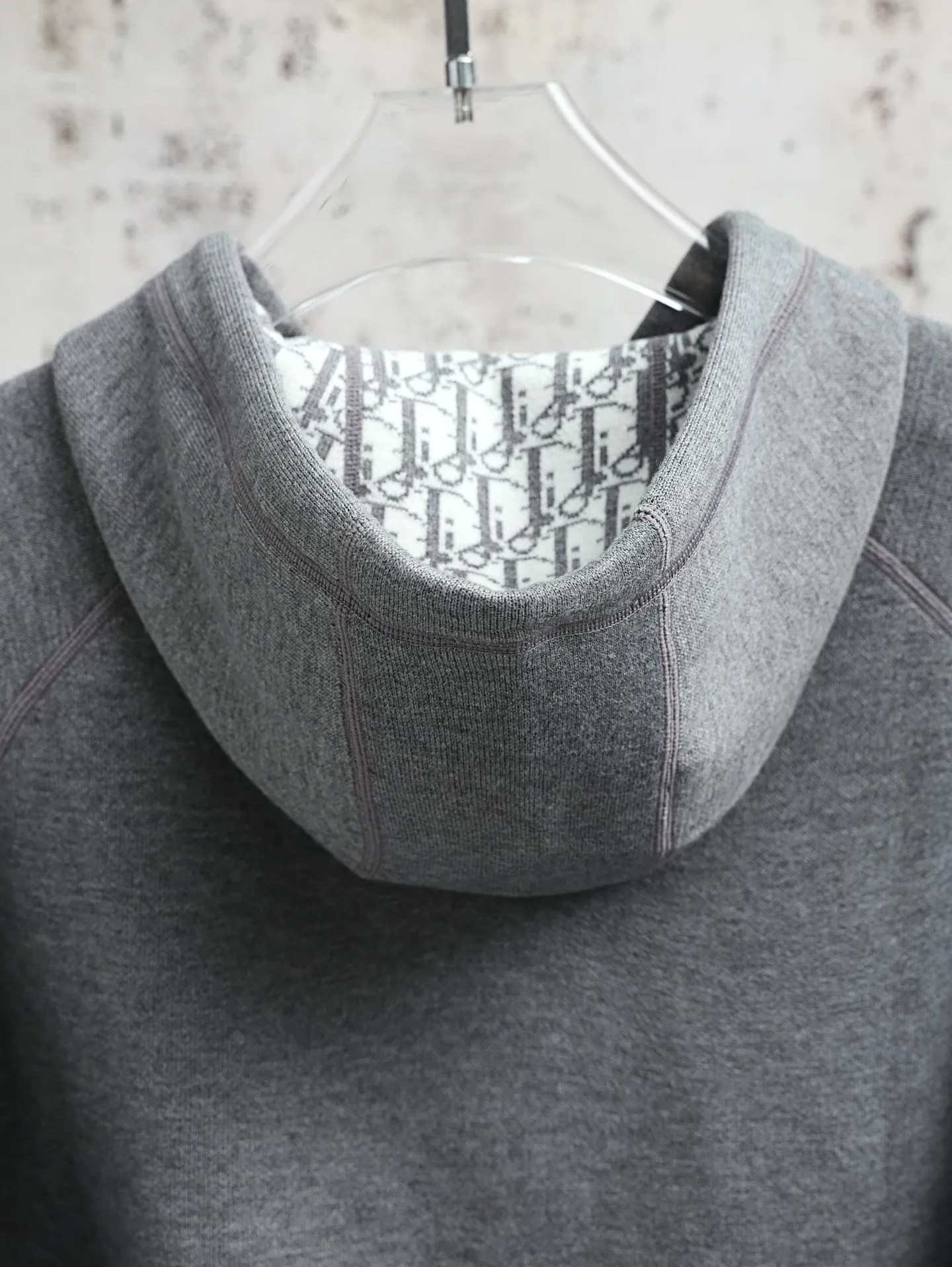 Oblique Lining Zip-Up Hoodie D34521899 — view 8