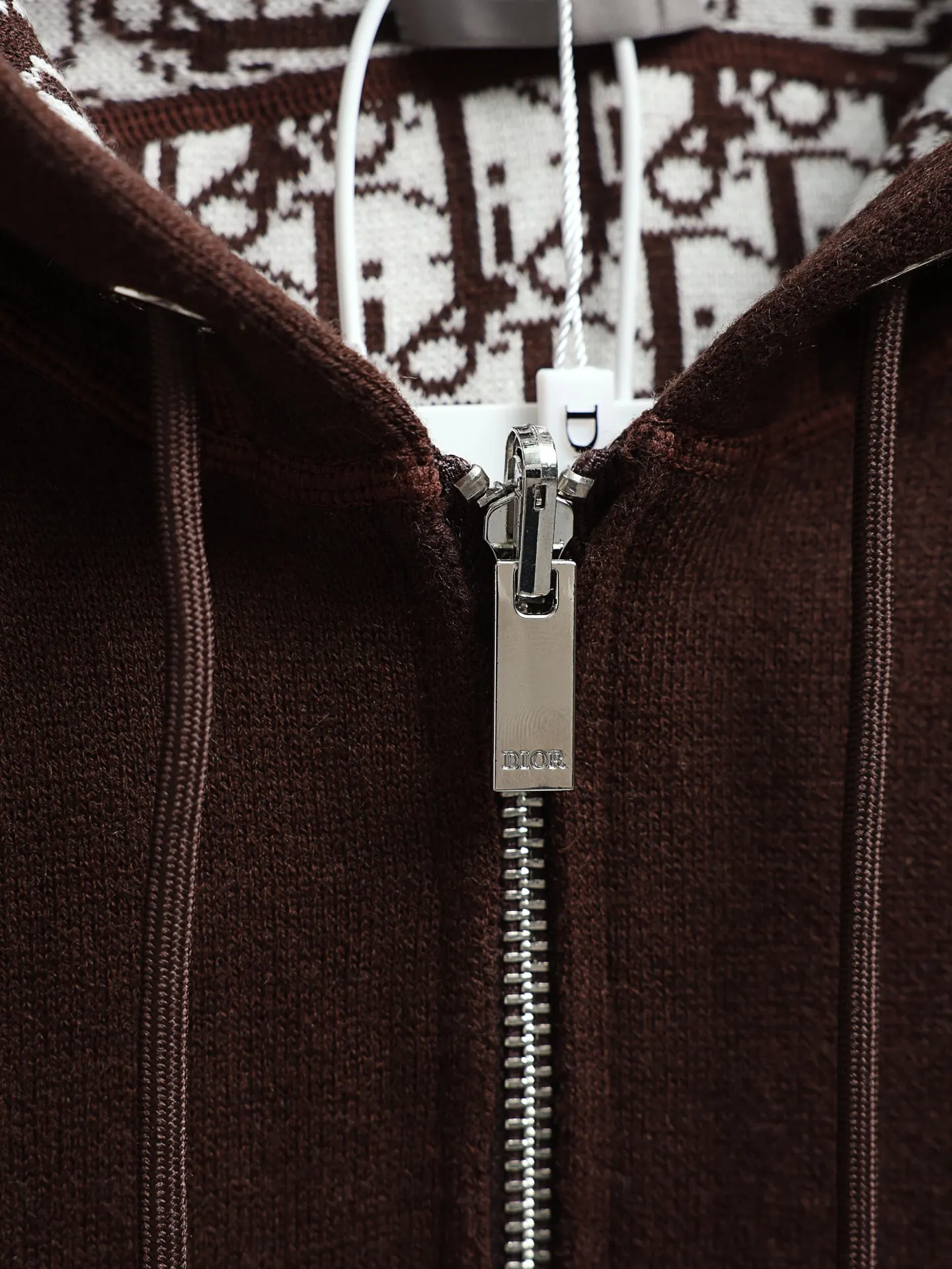 Oblique Lining Zip-Up Hooded Sweatshirt D34521900 — view 4