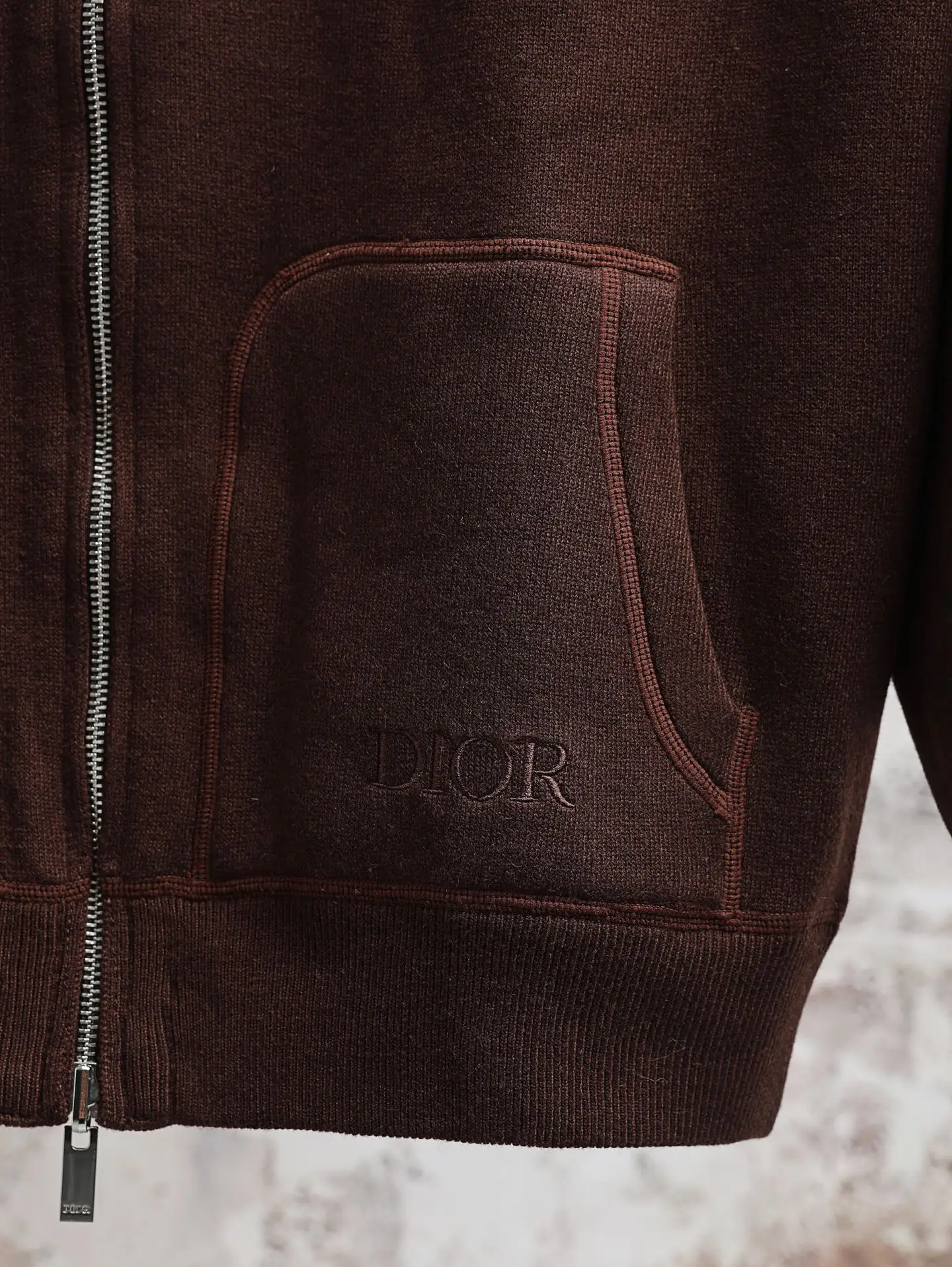 Oblique Lining Zip-Up Hooded Sweatshirt D34521900 — view 6